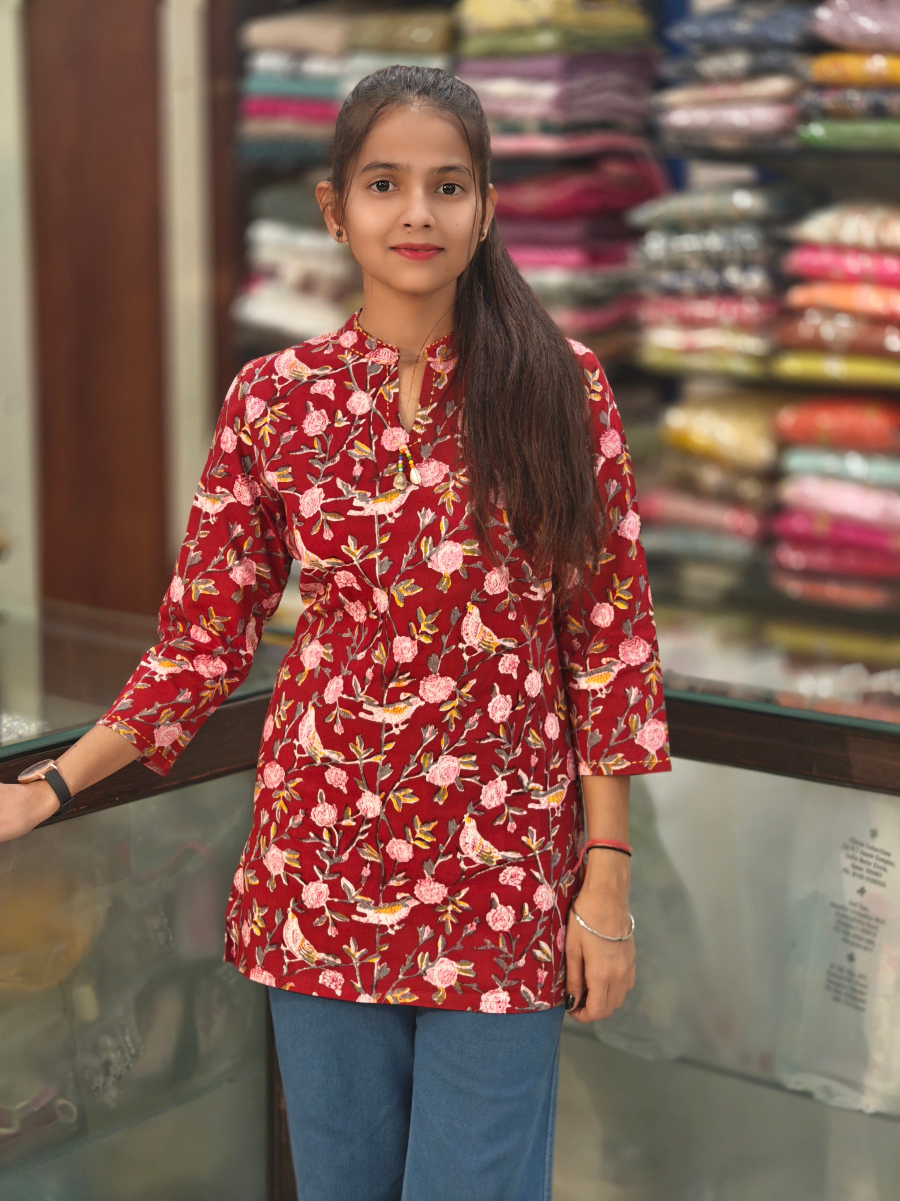 Pure Cotton Short Kurti 011582