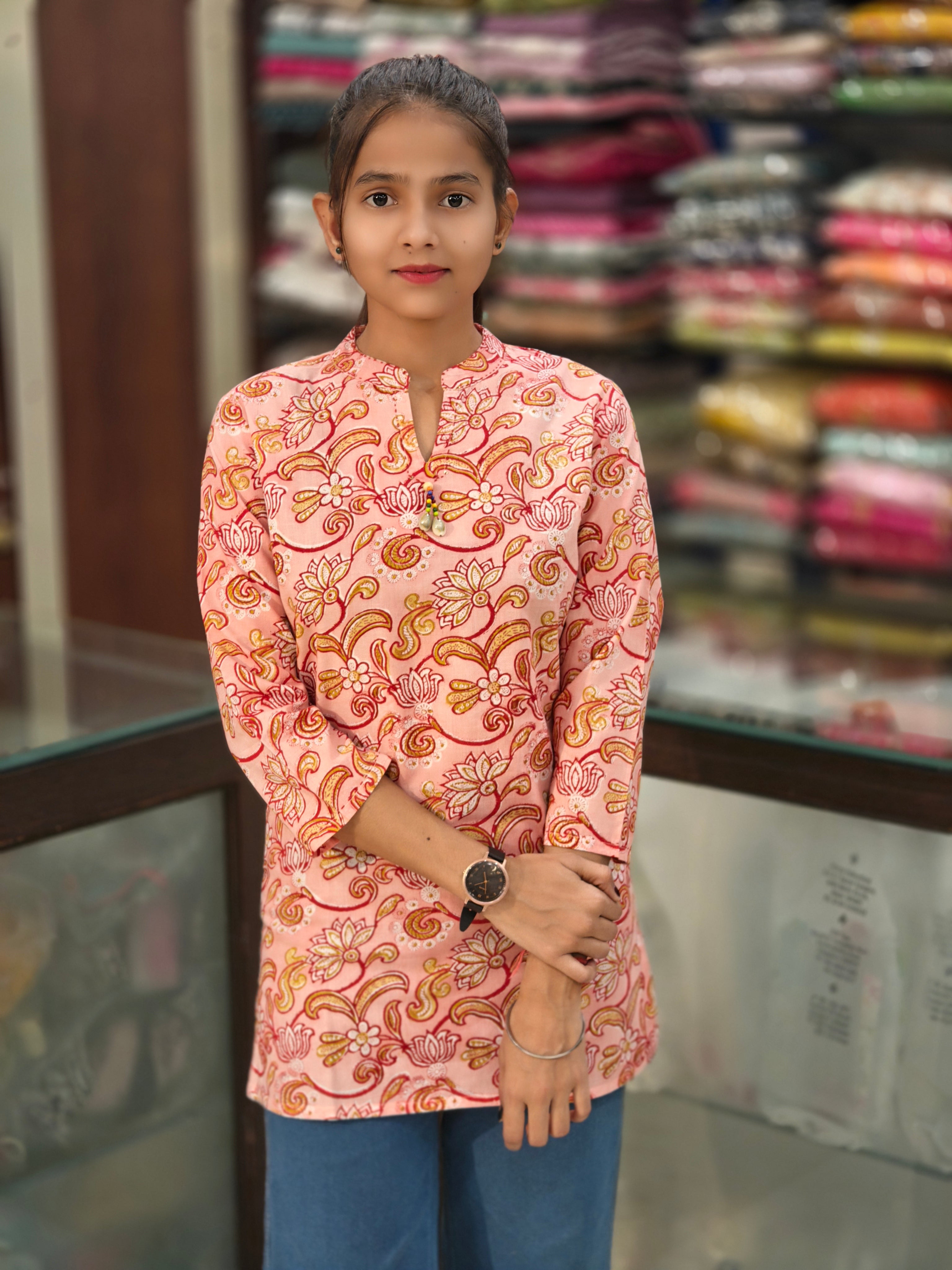 Pure Cotton Short Kurti 011585