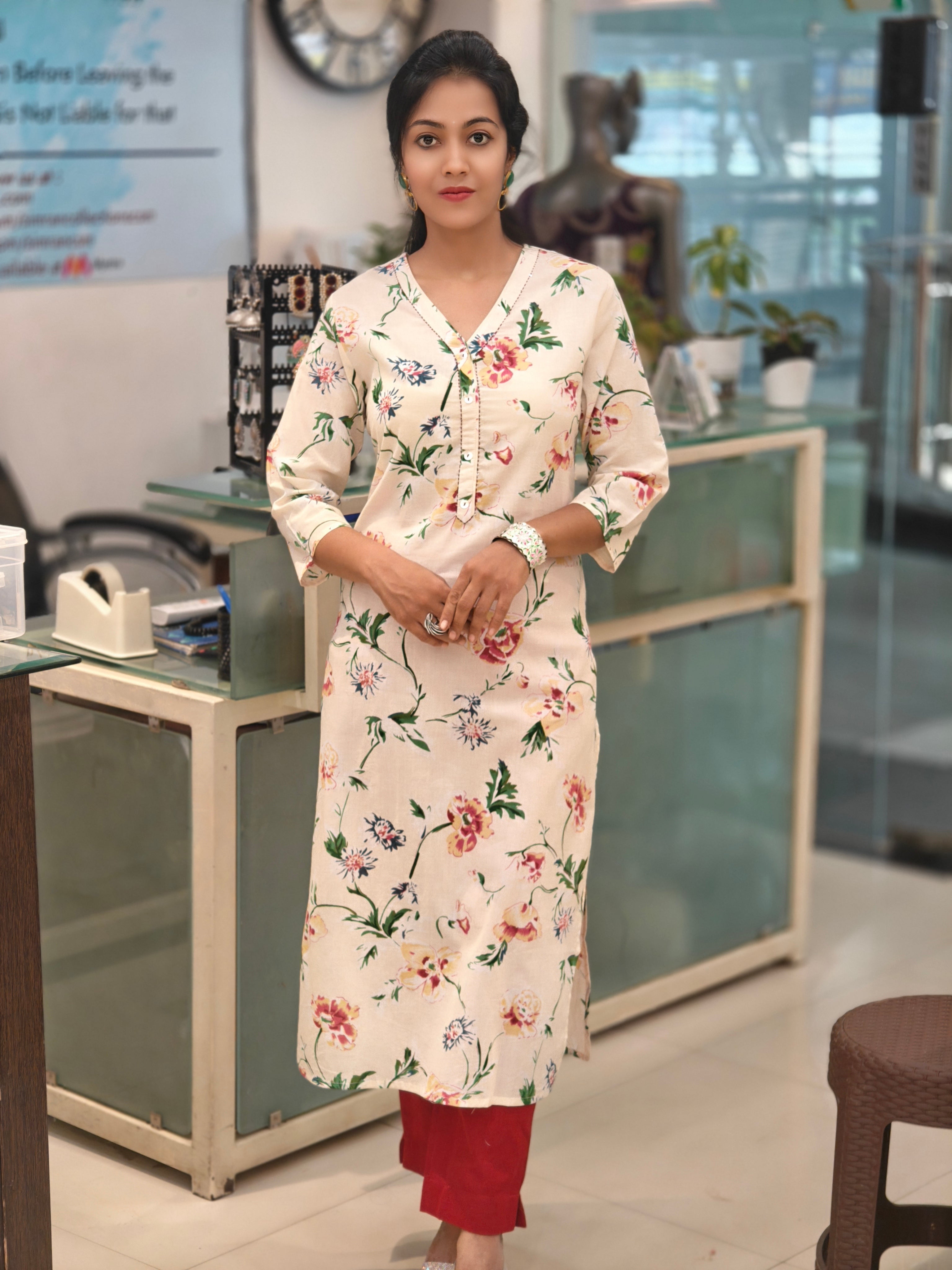 Pure Cotton Kurti 013055