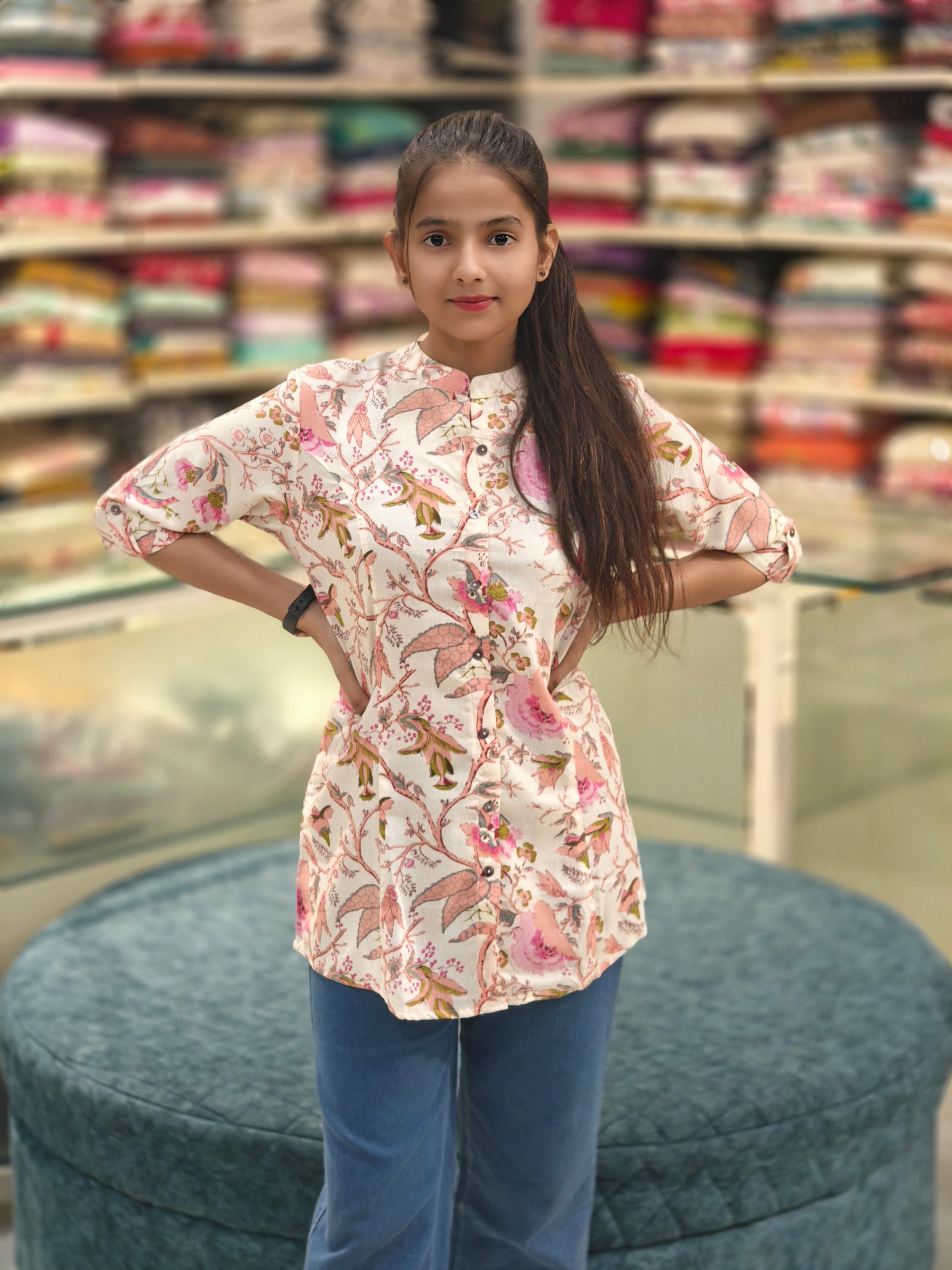 Pure Cotton Short Kurti 013077