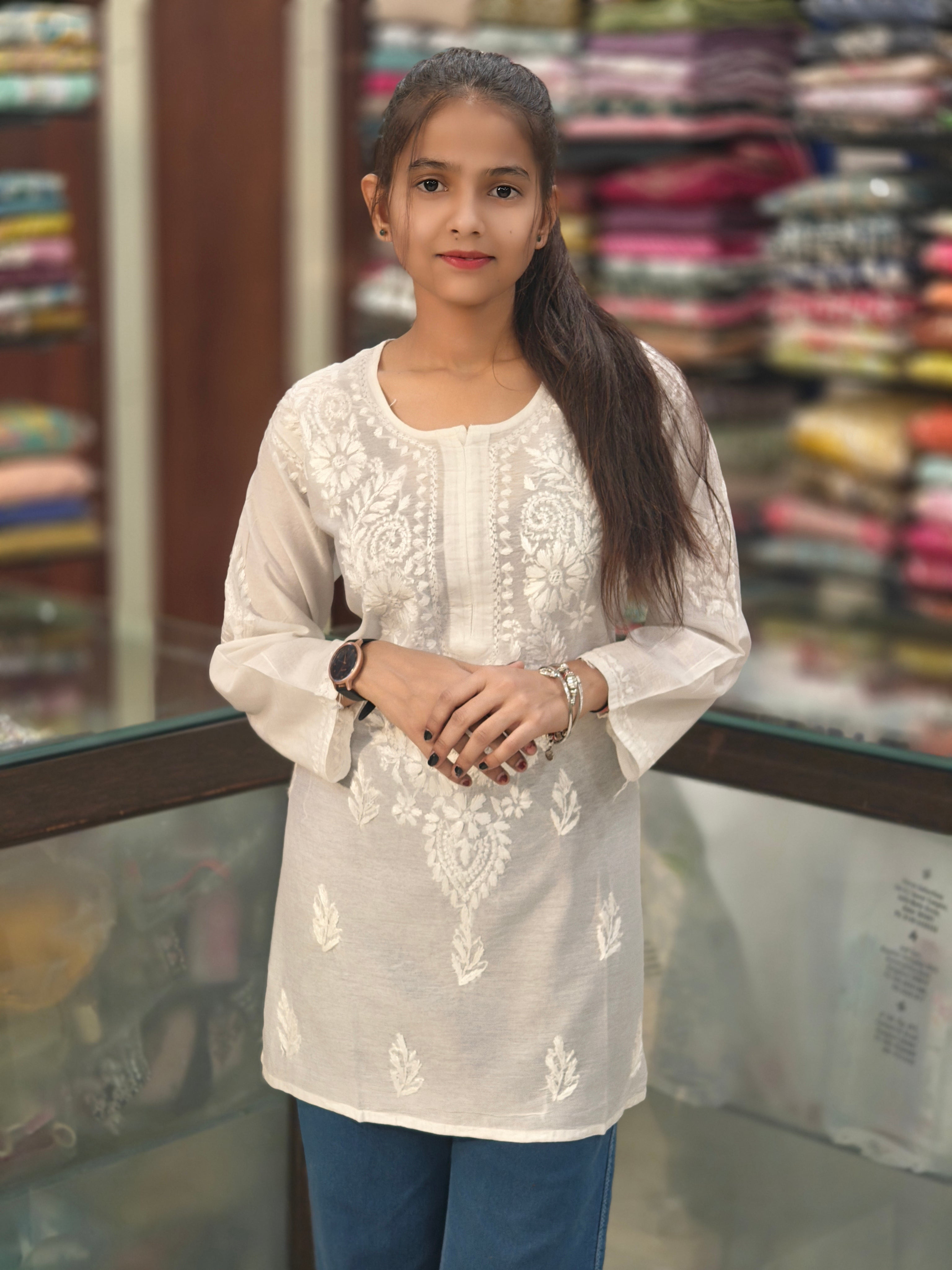 Pure Cotton Short Kurti 013078