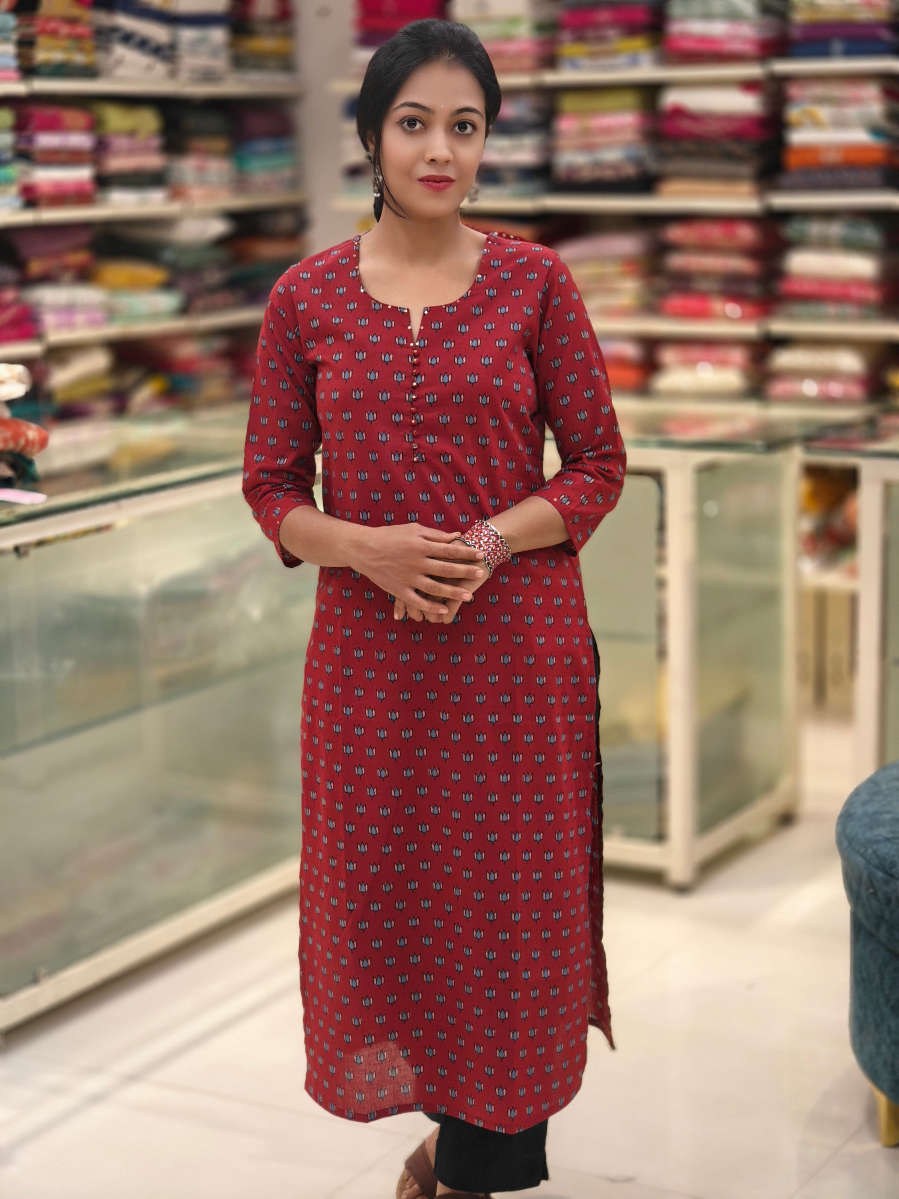 Pure Cotton Kurti 013273