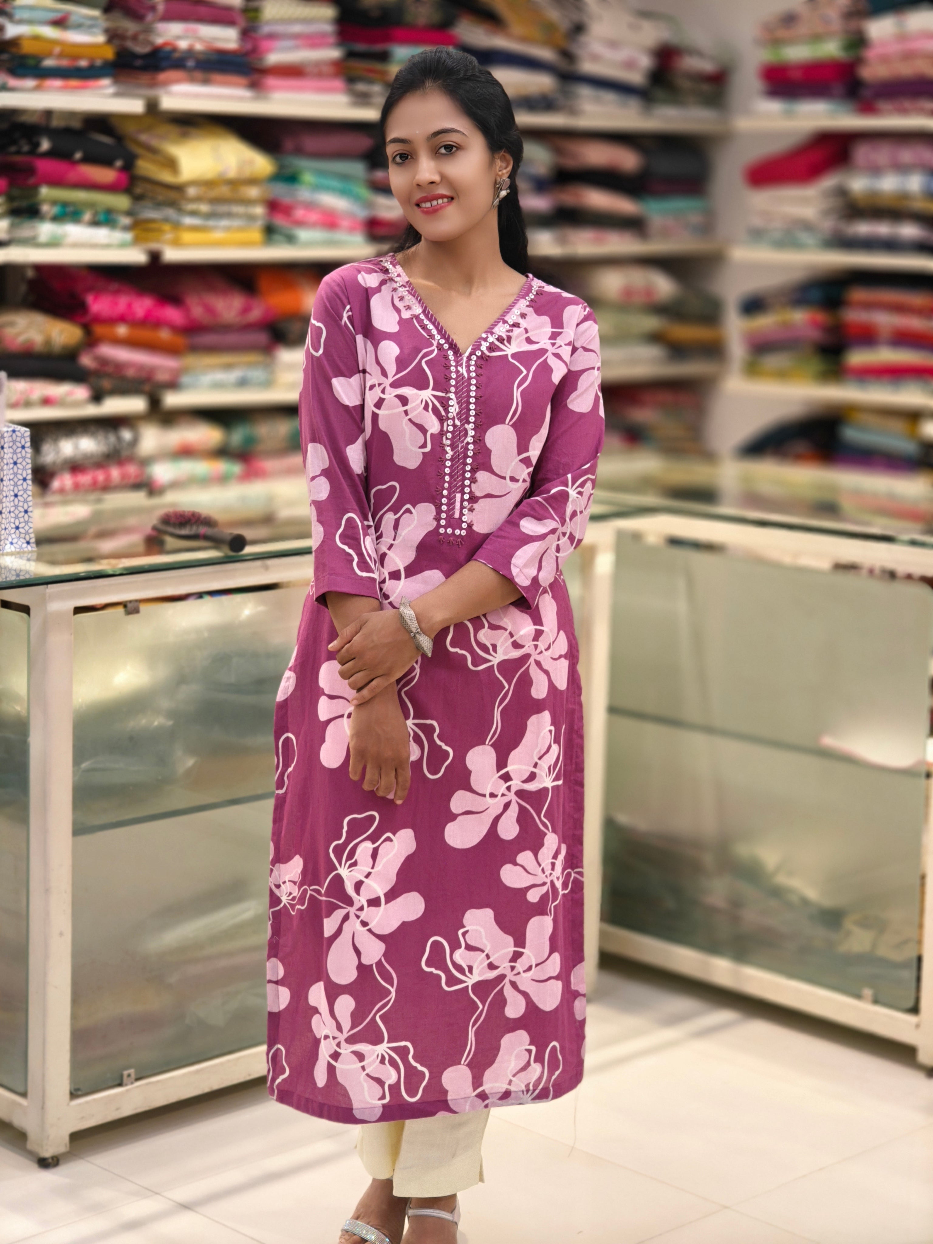 Pure Cotton Kurti 013438