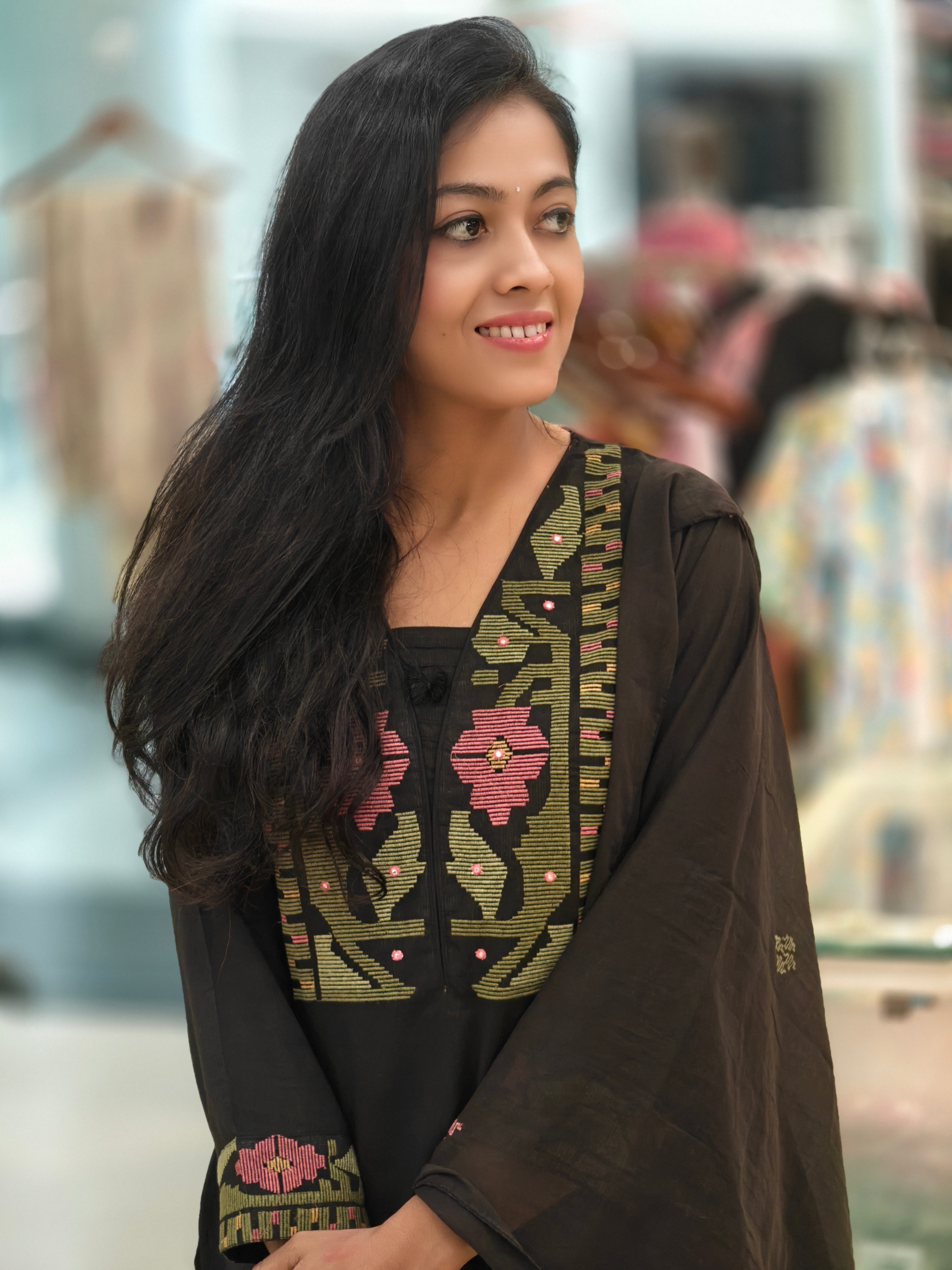 Pure Cotton Straight Kurti Pant Dupatta Set – Elegant Everyday Ethnic Wear 013537