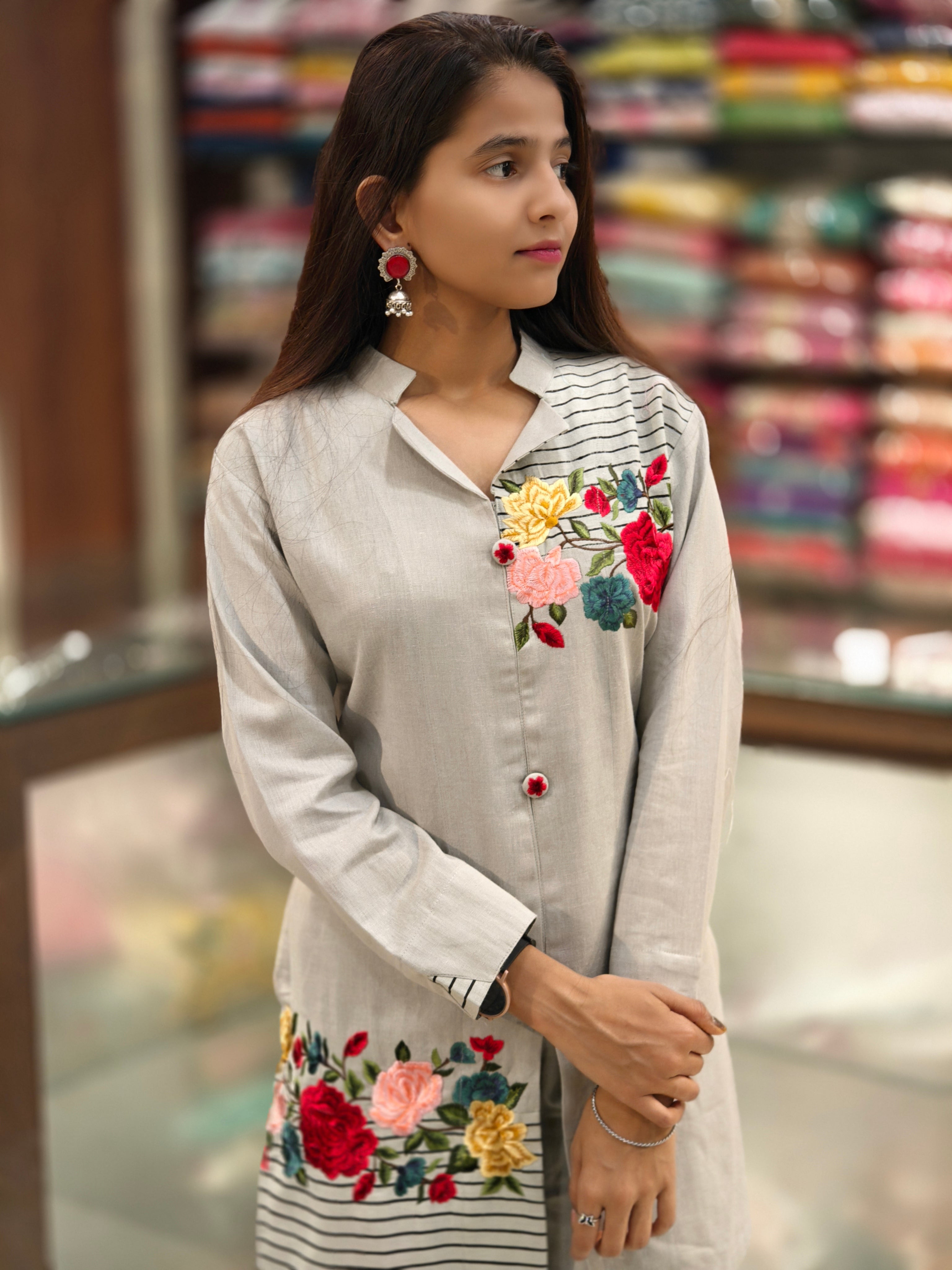 Linen Cotton Co-ord Set 013803