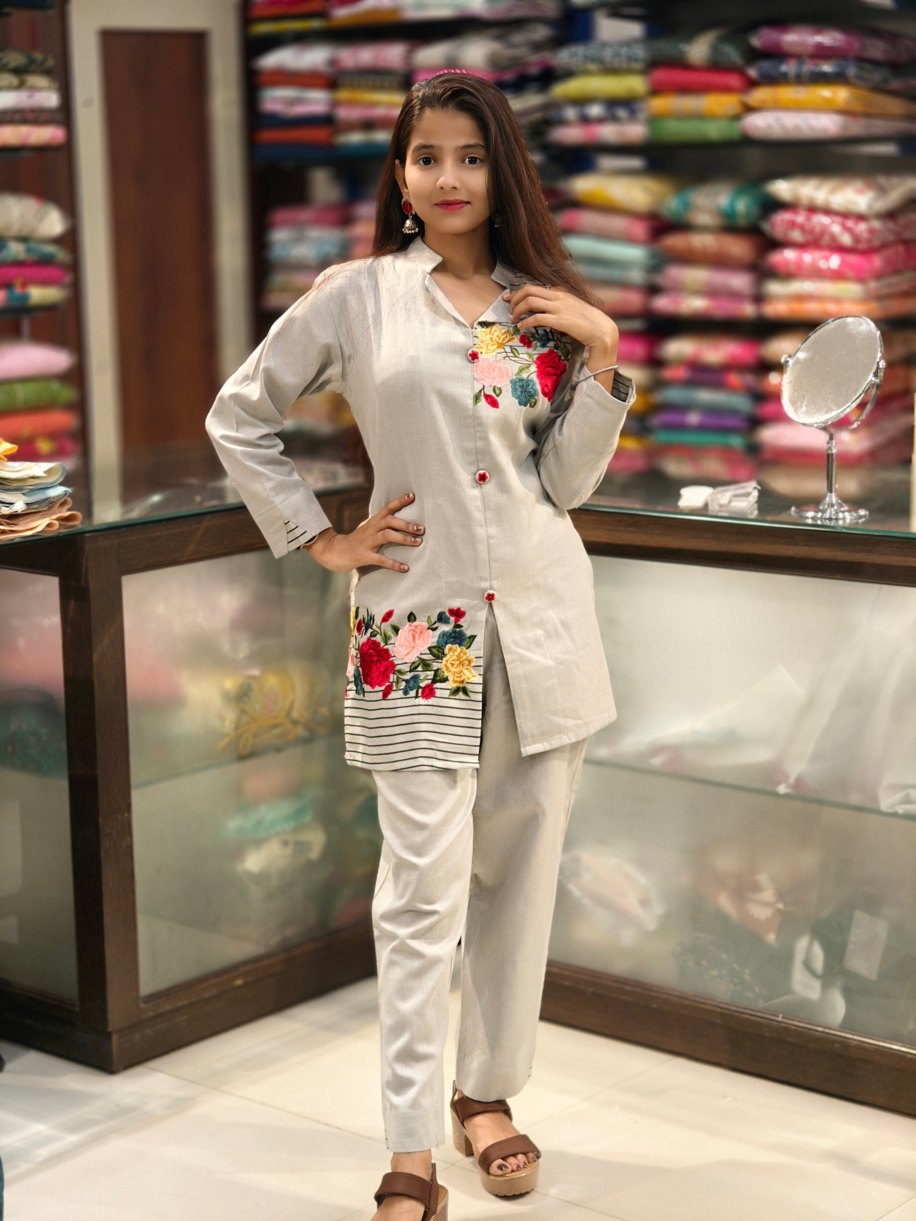 Linen Cotton Co-ord Set 013803