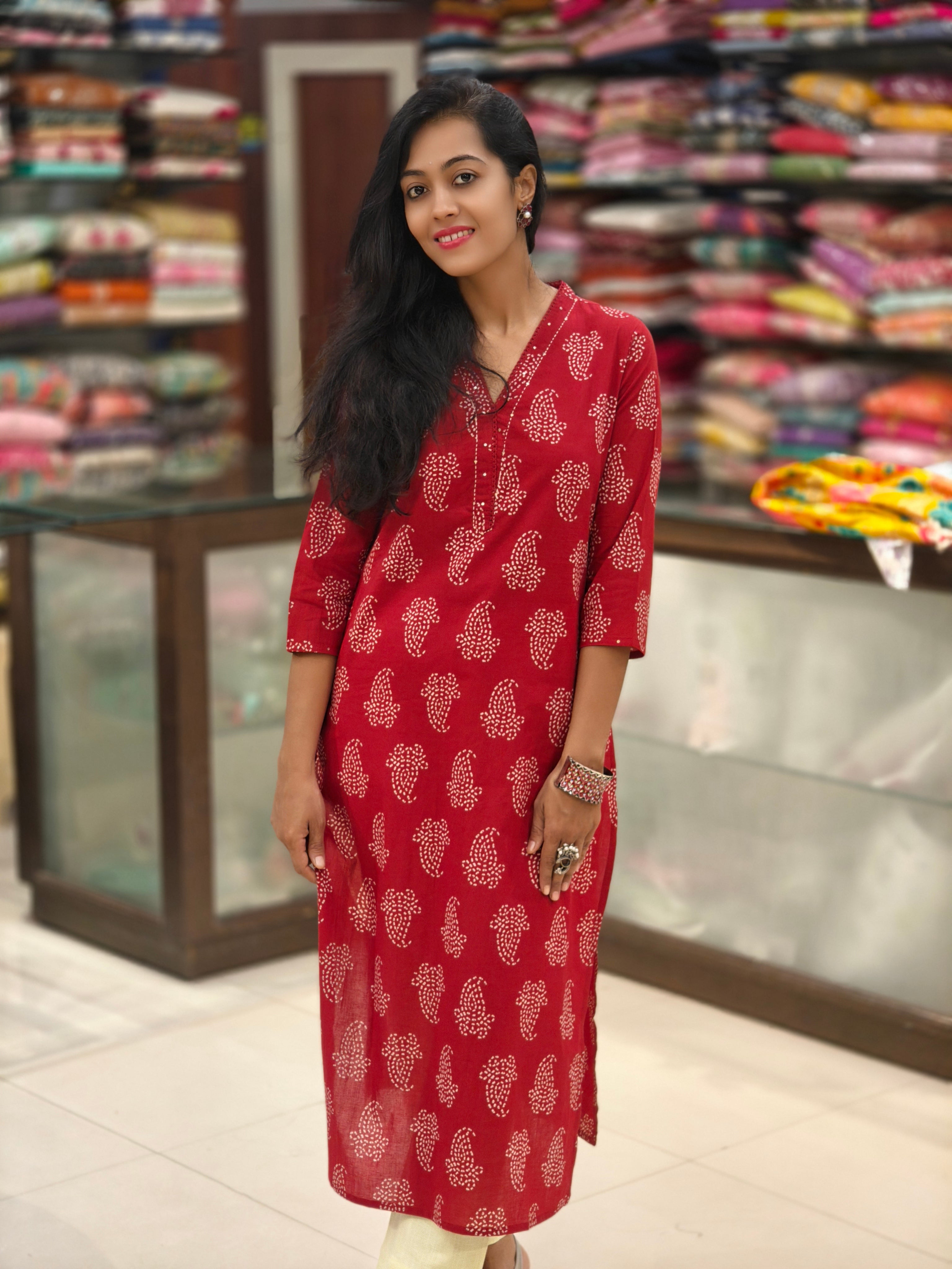 Pure Cotton Kurti 013817