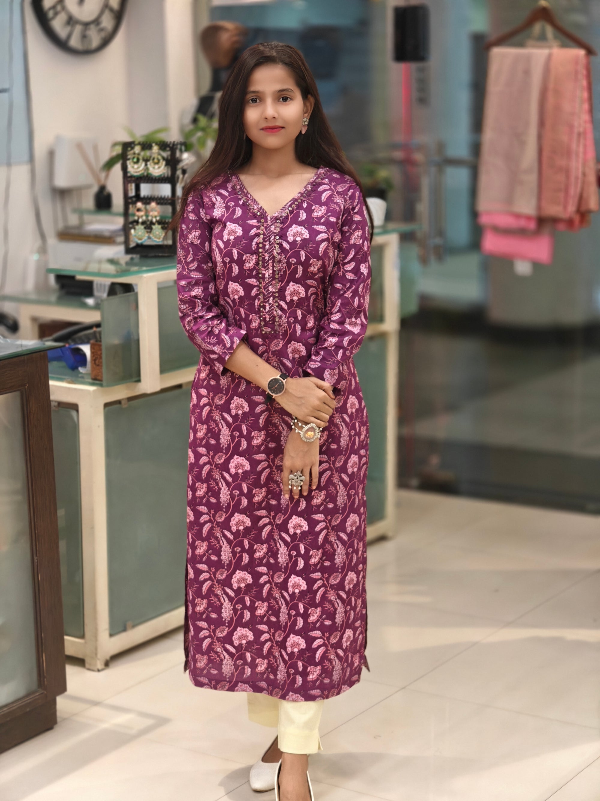 Pure Cotton Kurti 013827