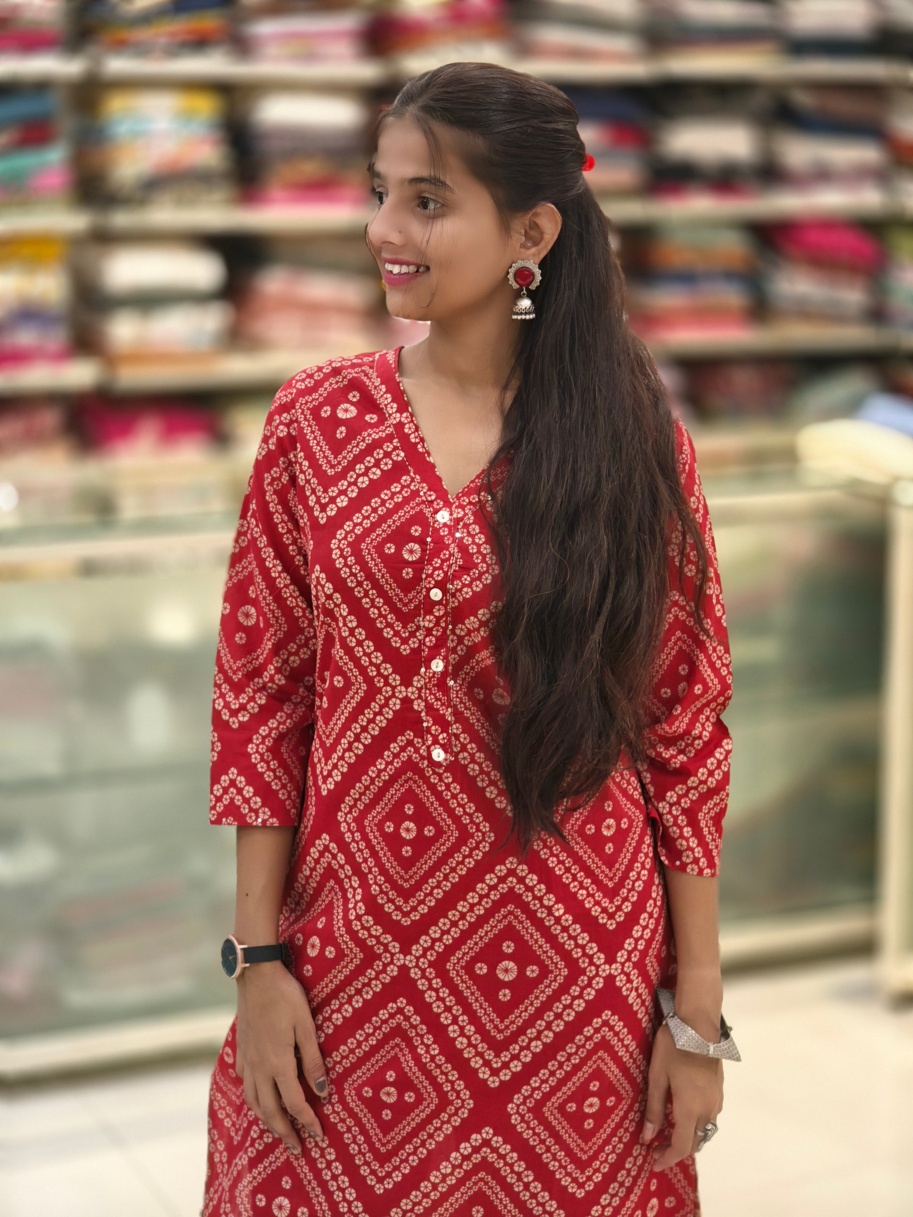 Pure Cotton Kurti 013828