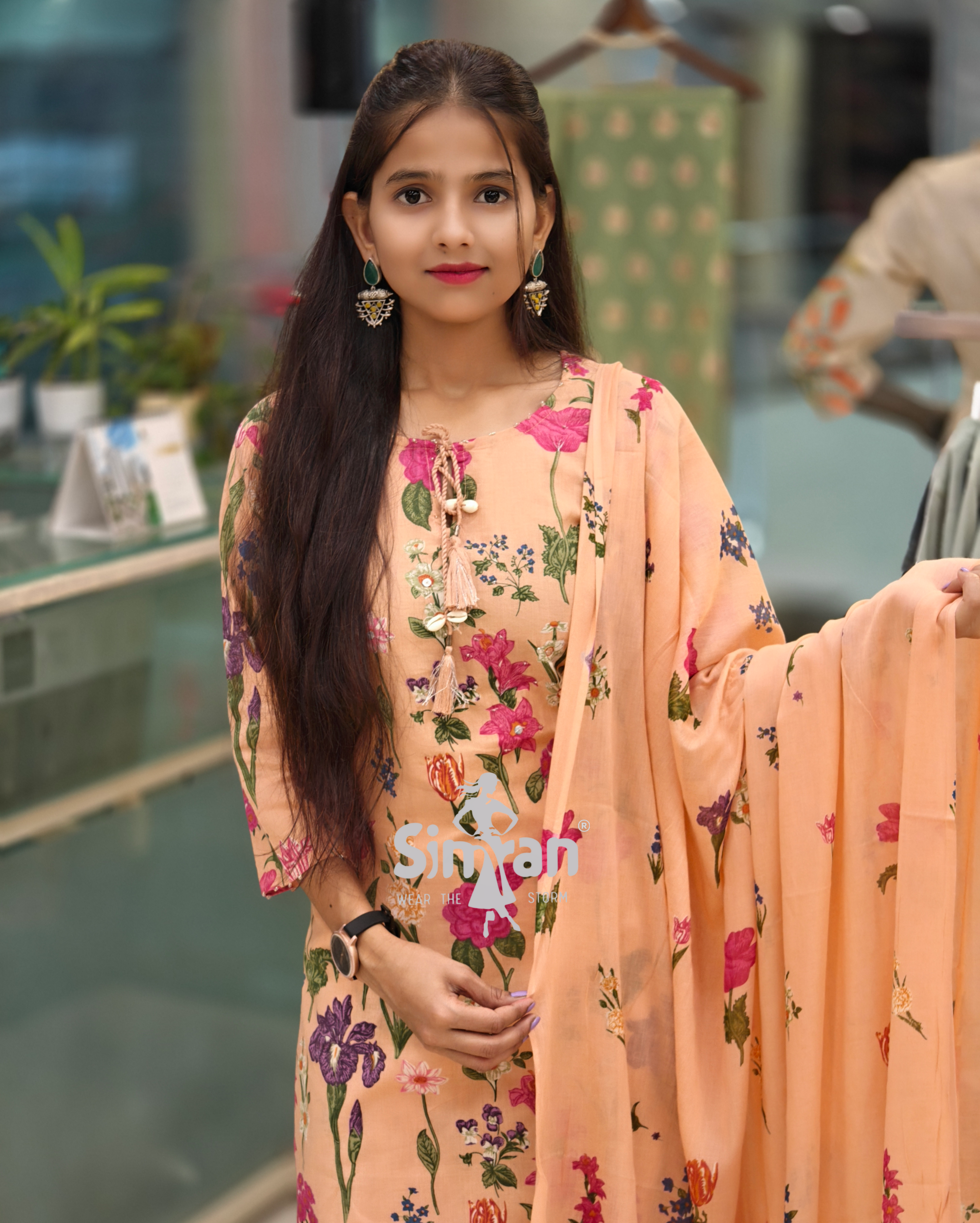 Pure Cotton Kurti Plazo Dupatta Set – Elegant Everyday Comfort 013917