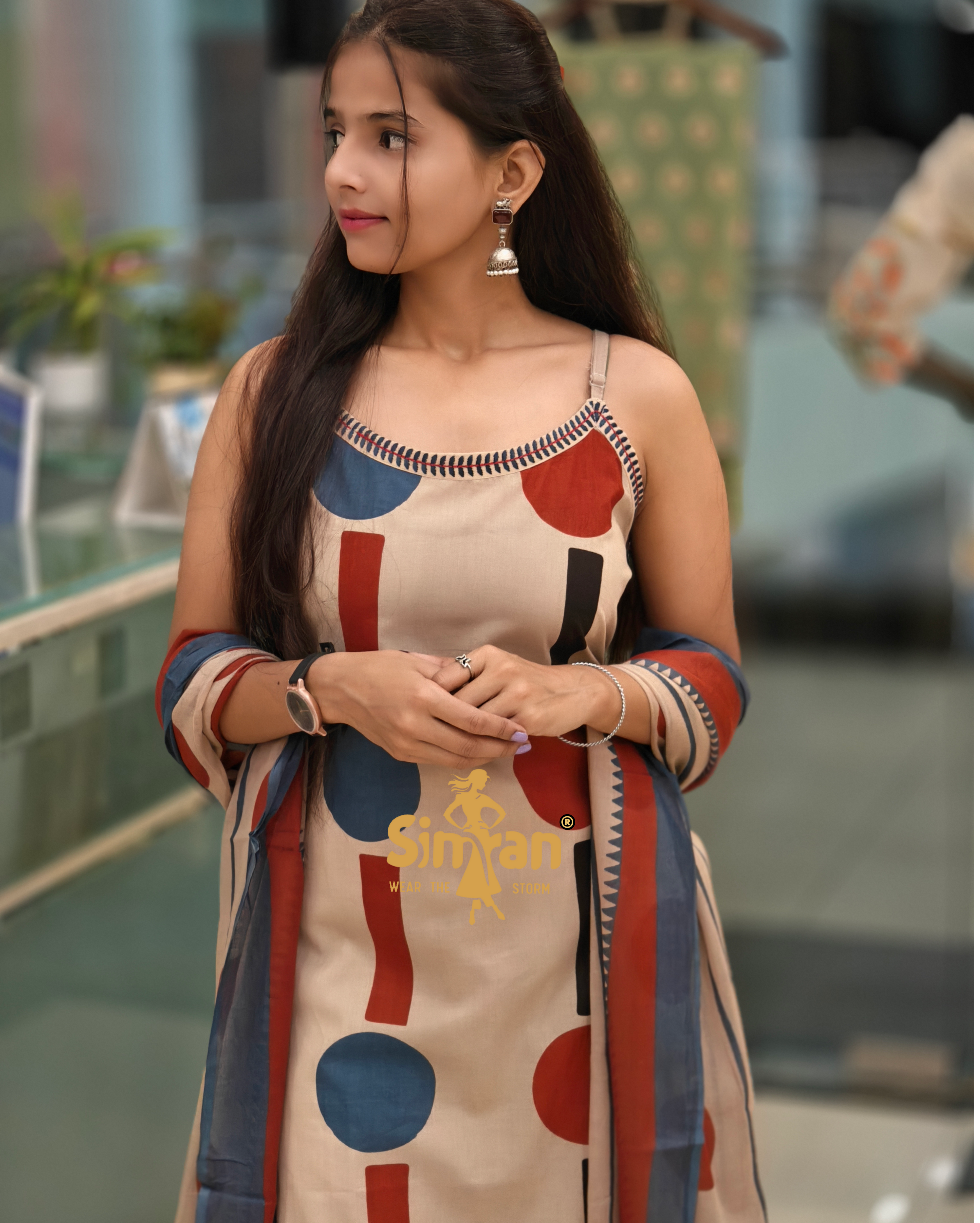 Cotton Strappy Printed Kurti Pant Dupatta Set – Breezy & Beautiful 013938