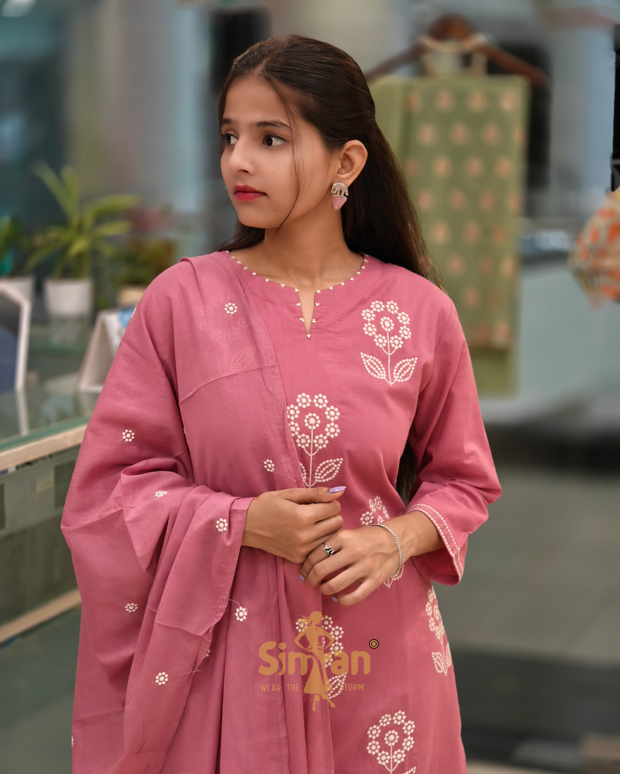 Pure Cotton Kurti Pant Dupatta Set – Elegant Everyday Comfort 013951