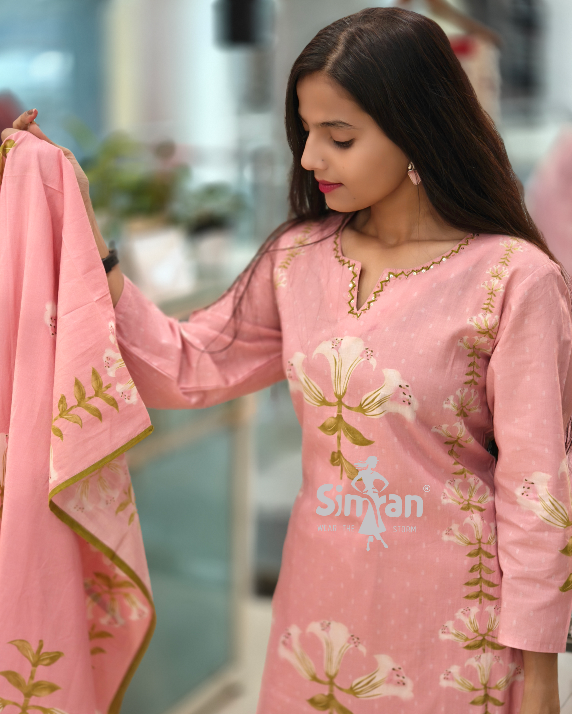 Pure Cotton Kurti Pant Dupatta Set – Elegant Everyday Comfort 013897