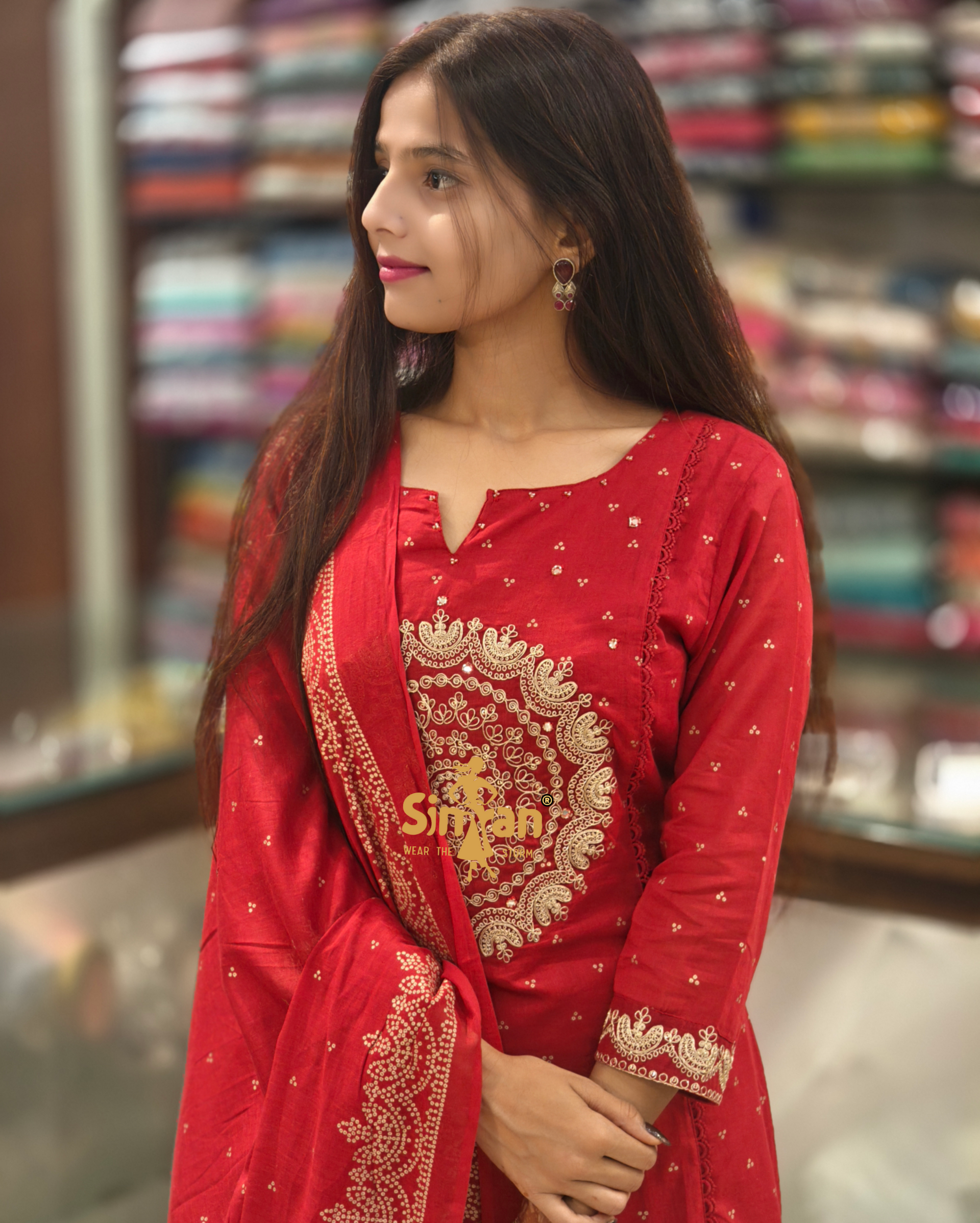 Pure Cotton Kurti Pant Dupatta Set – Elegant Everyday Comfort 014139