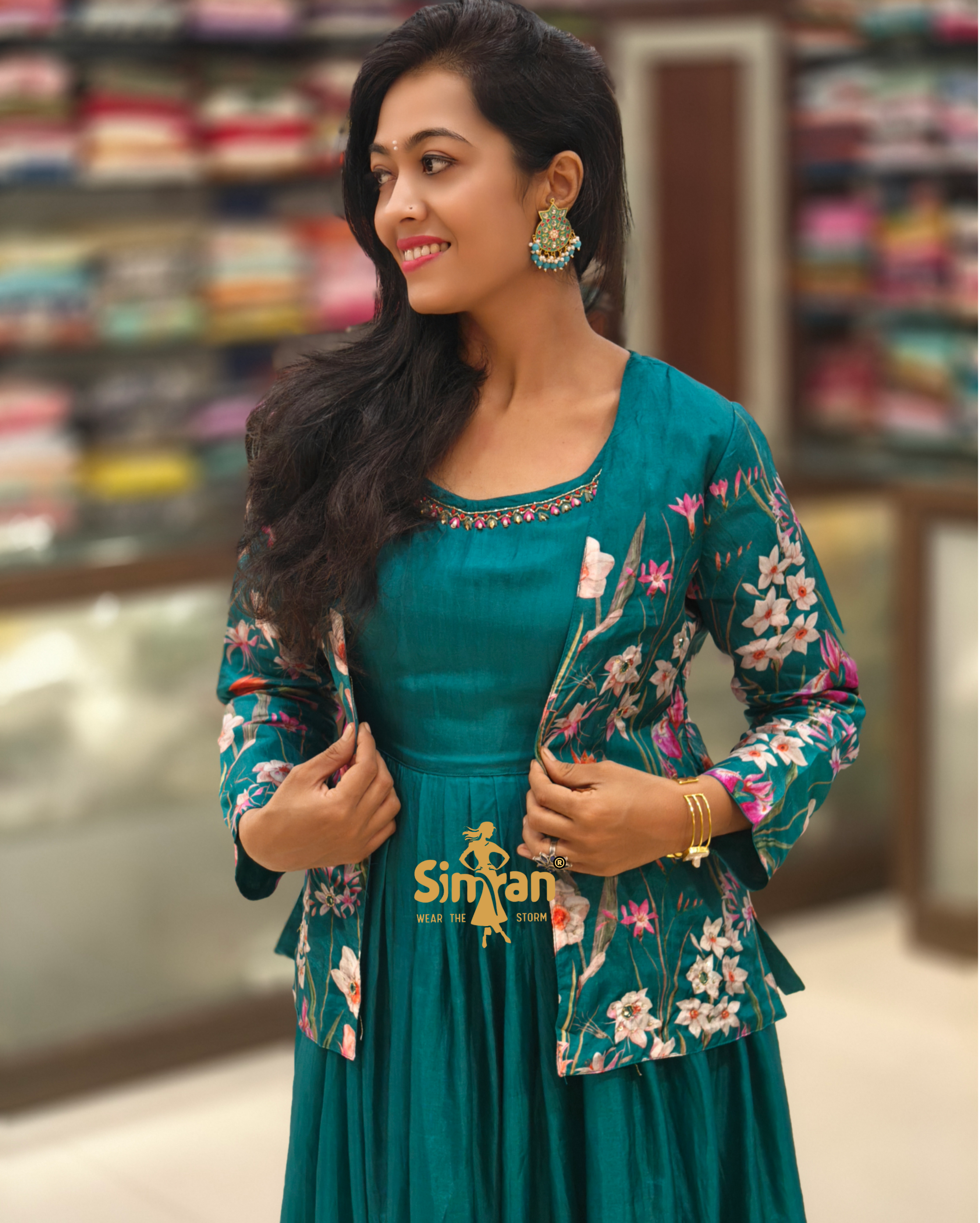 Silk One-Piece Dress with Silk Shrug 014070