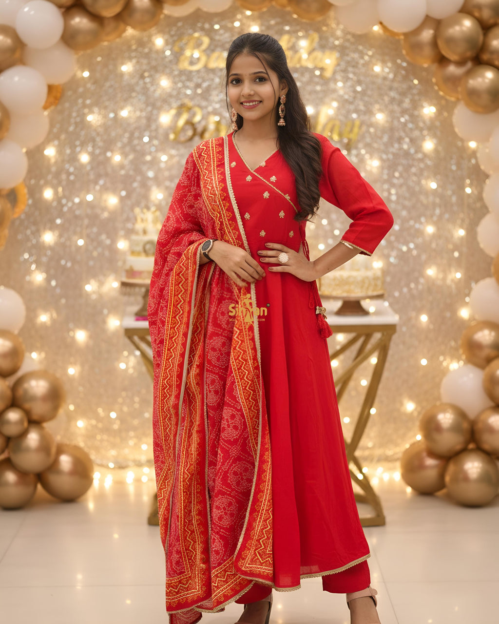 Cotton Kurti Pant Doria Dupatta Set 014742