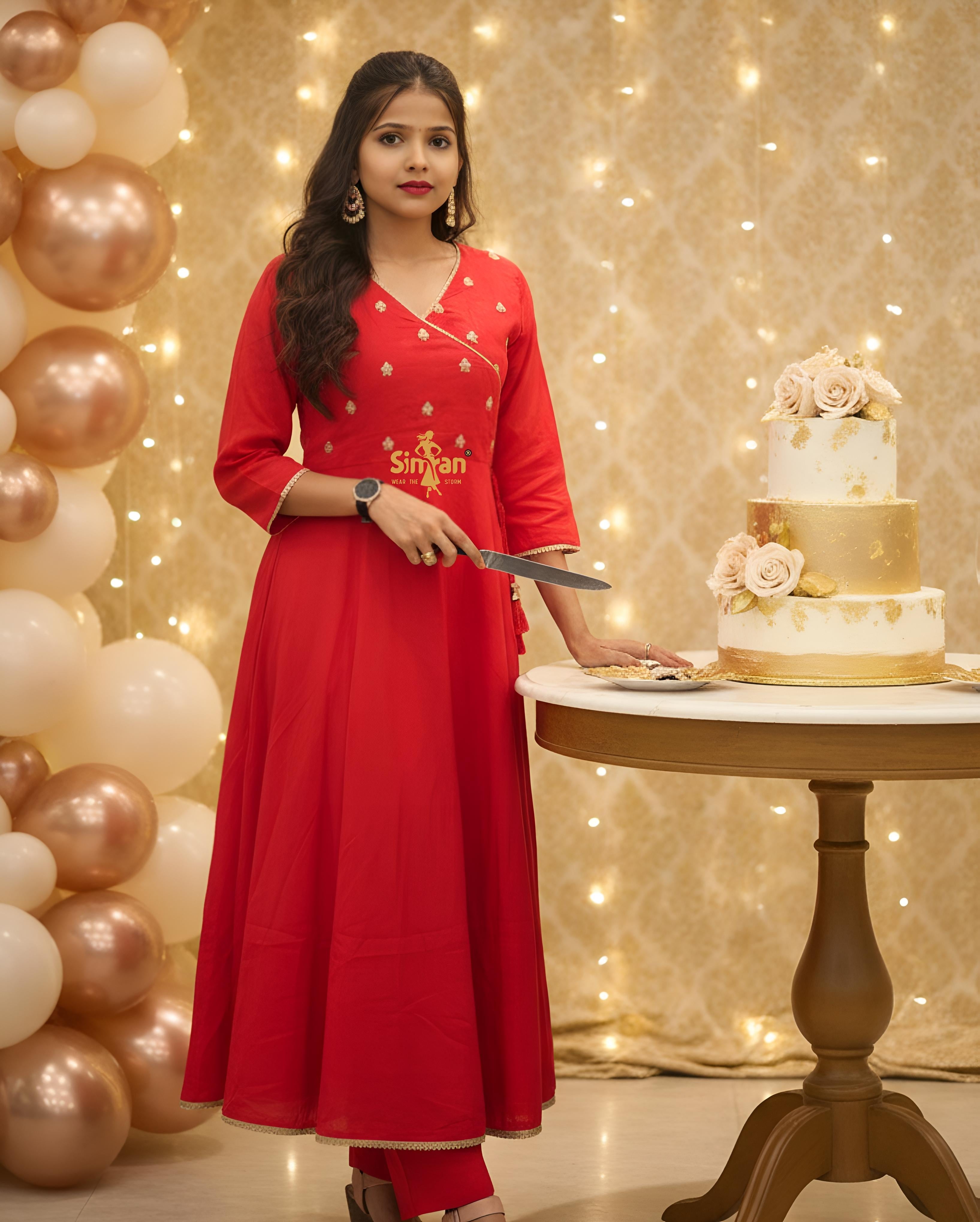 Cotton Kurti Pant Doria Dupatta Set 014742