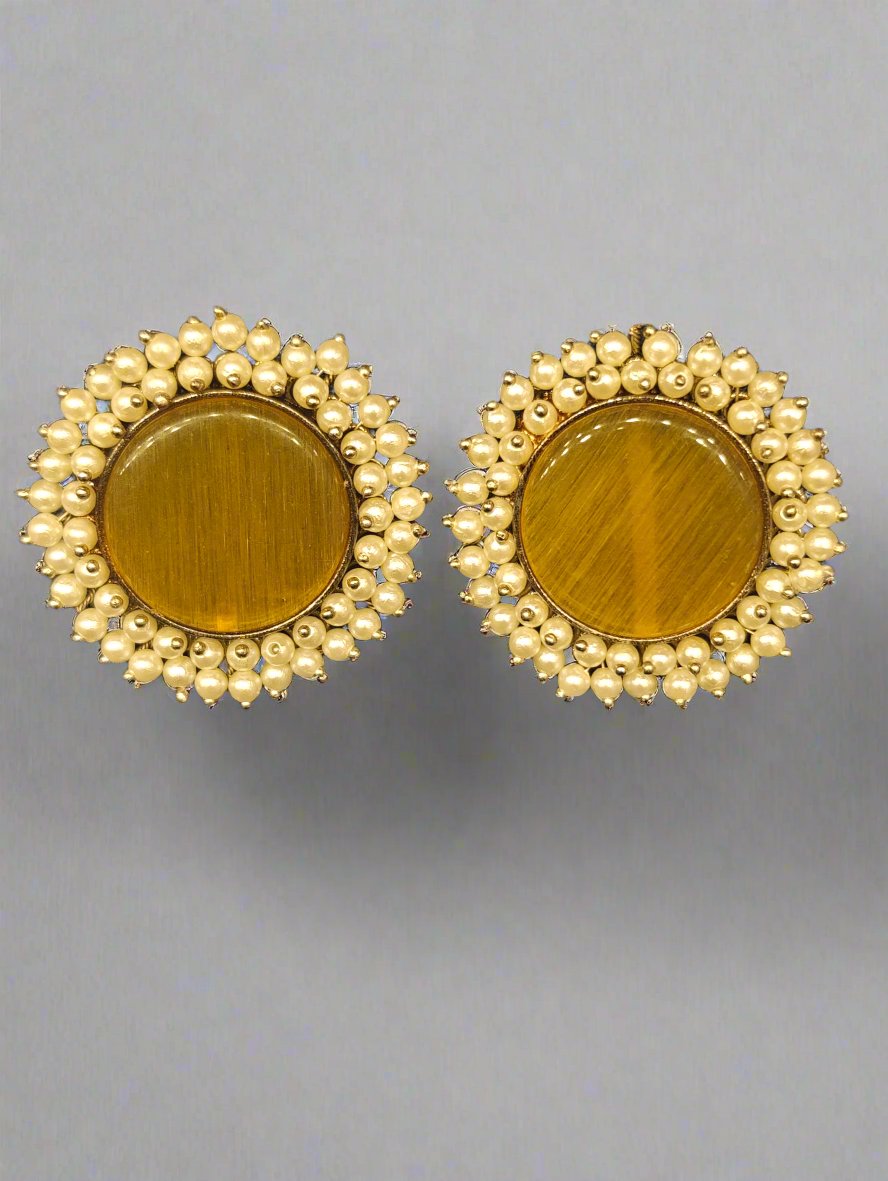 BRASS OXIDISED EARINGS  012040