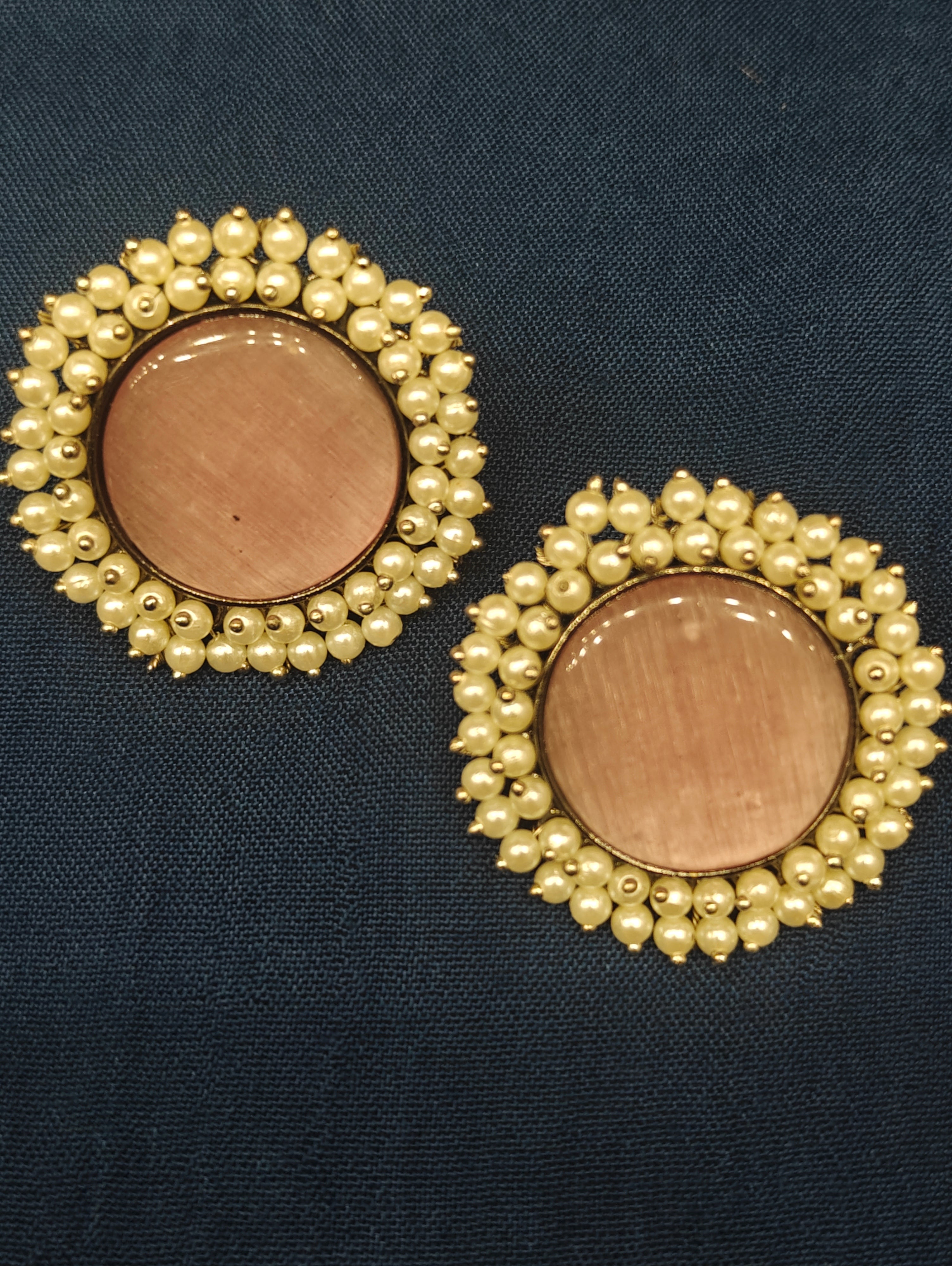 BRASS OXIDISED EARINGS  012040