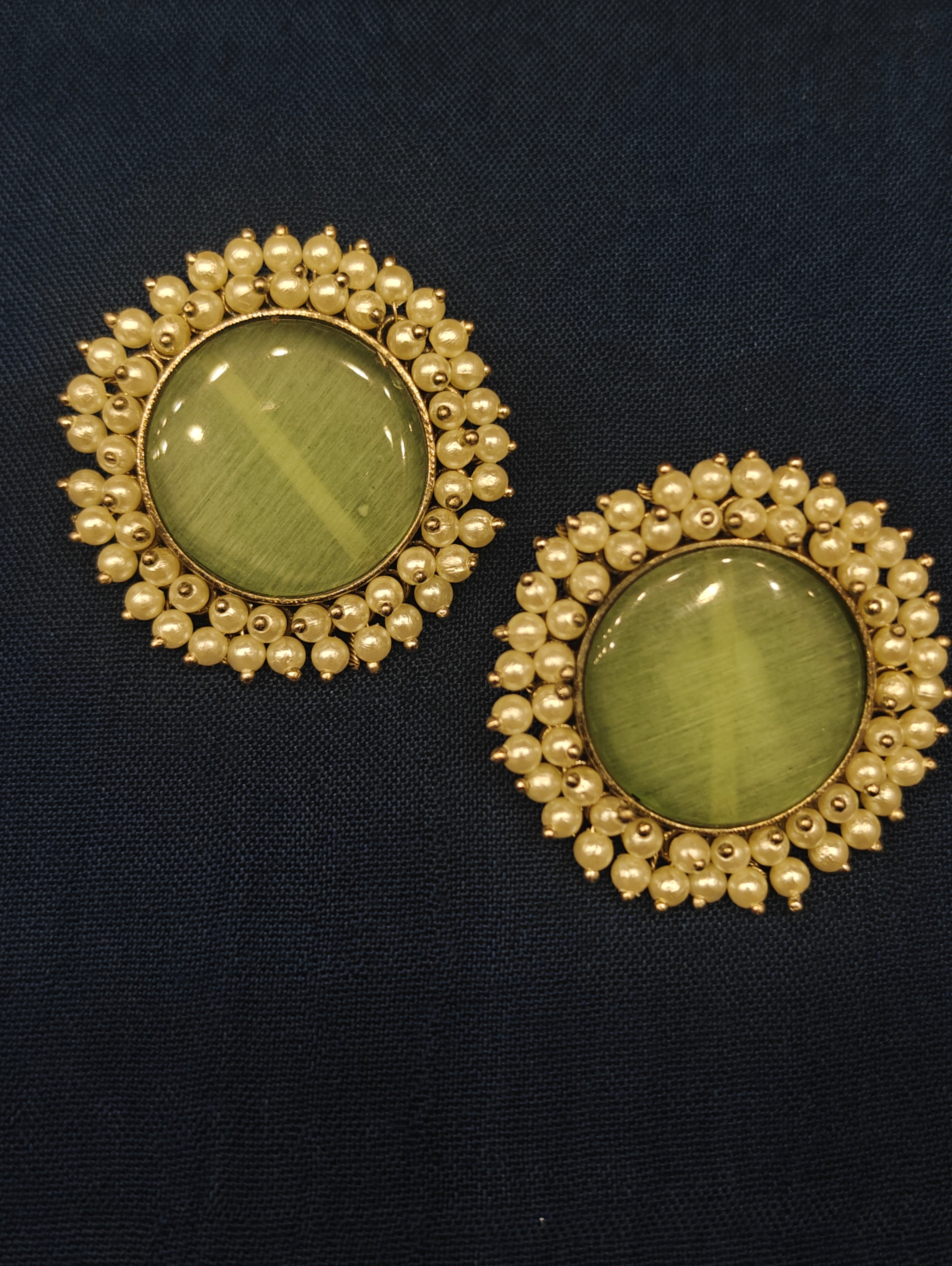 BRASS OXIDISED EARINGS  012040