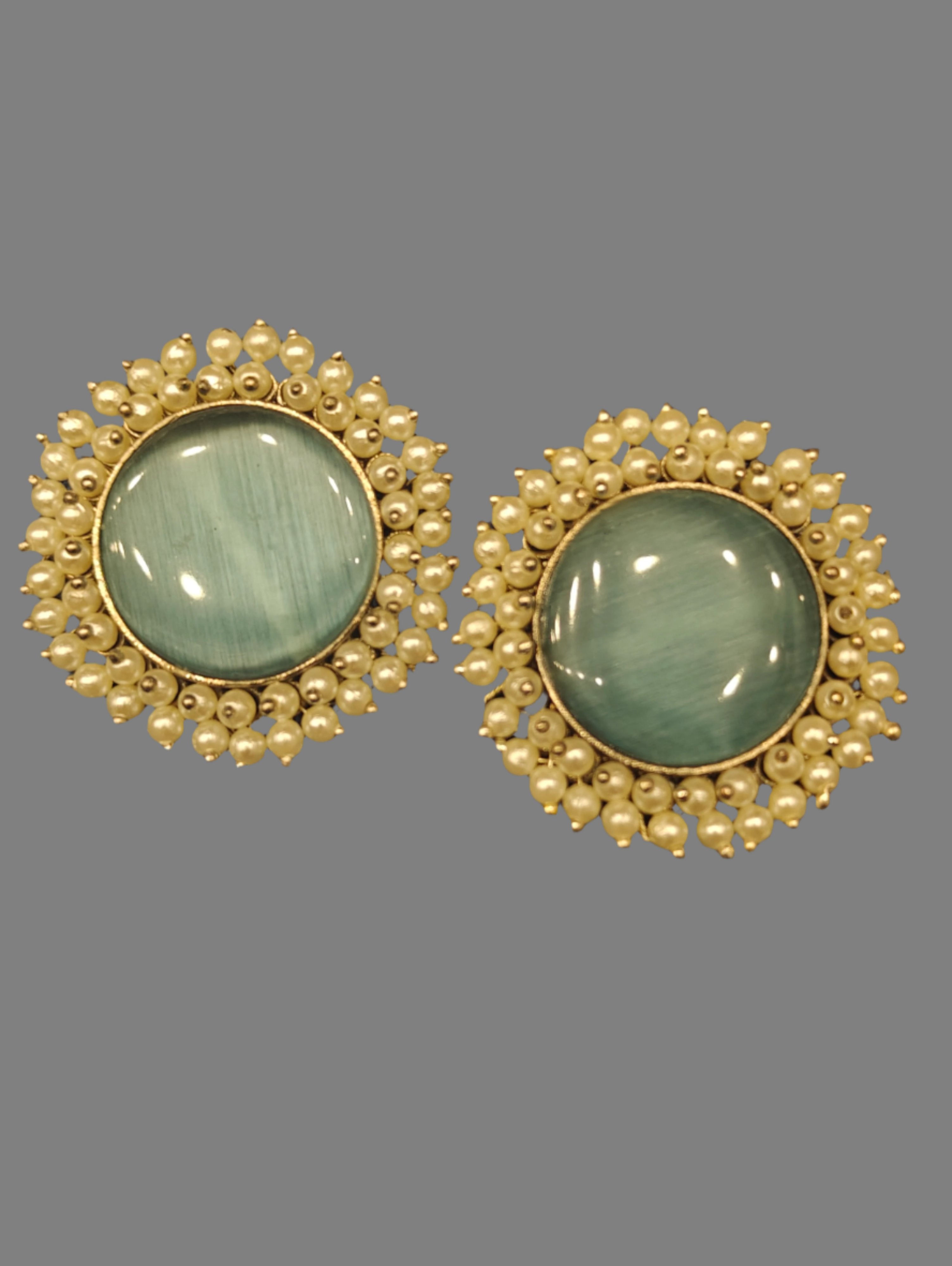 BRASS OXIDISED EARINGS  012040