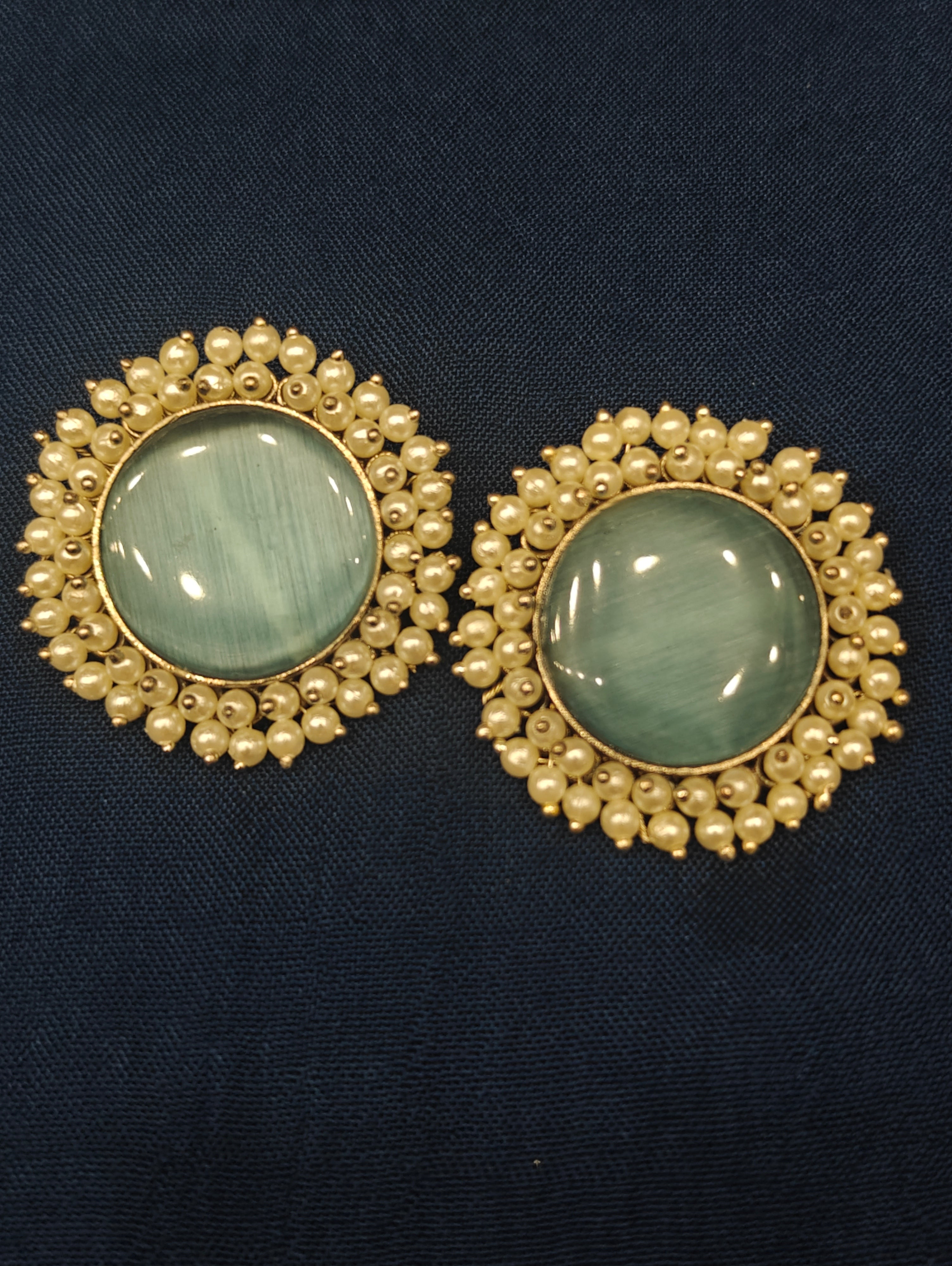 BRASS OXIDISED EARINGS  012040