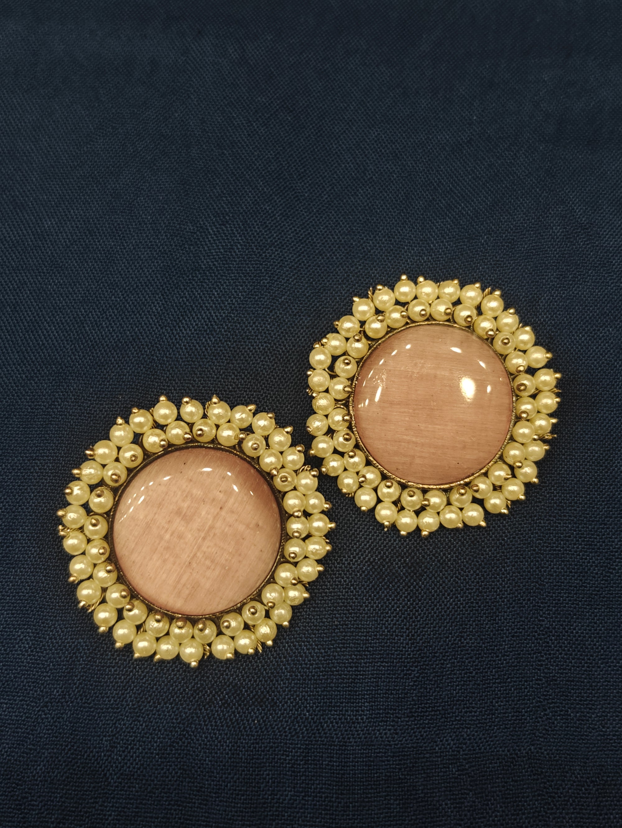 BRASS OXIDISED EARINGS  012040