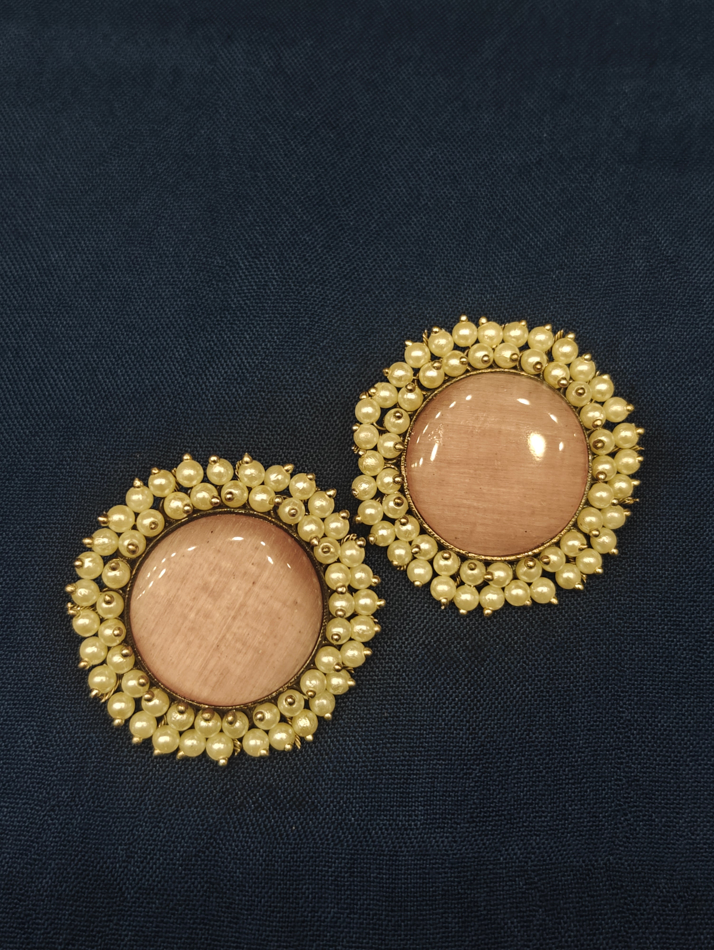 BRASS OXIDISED EARINGS  012040