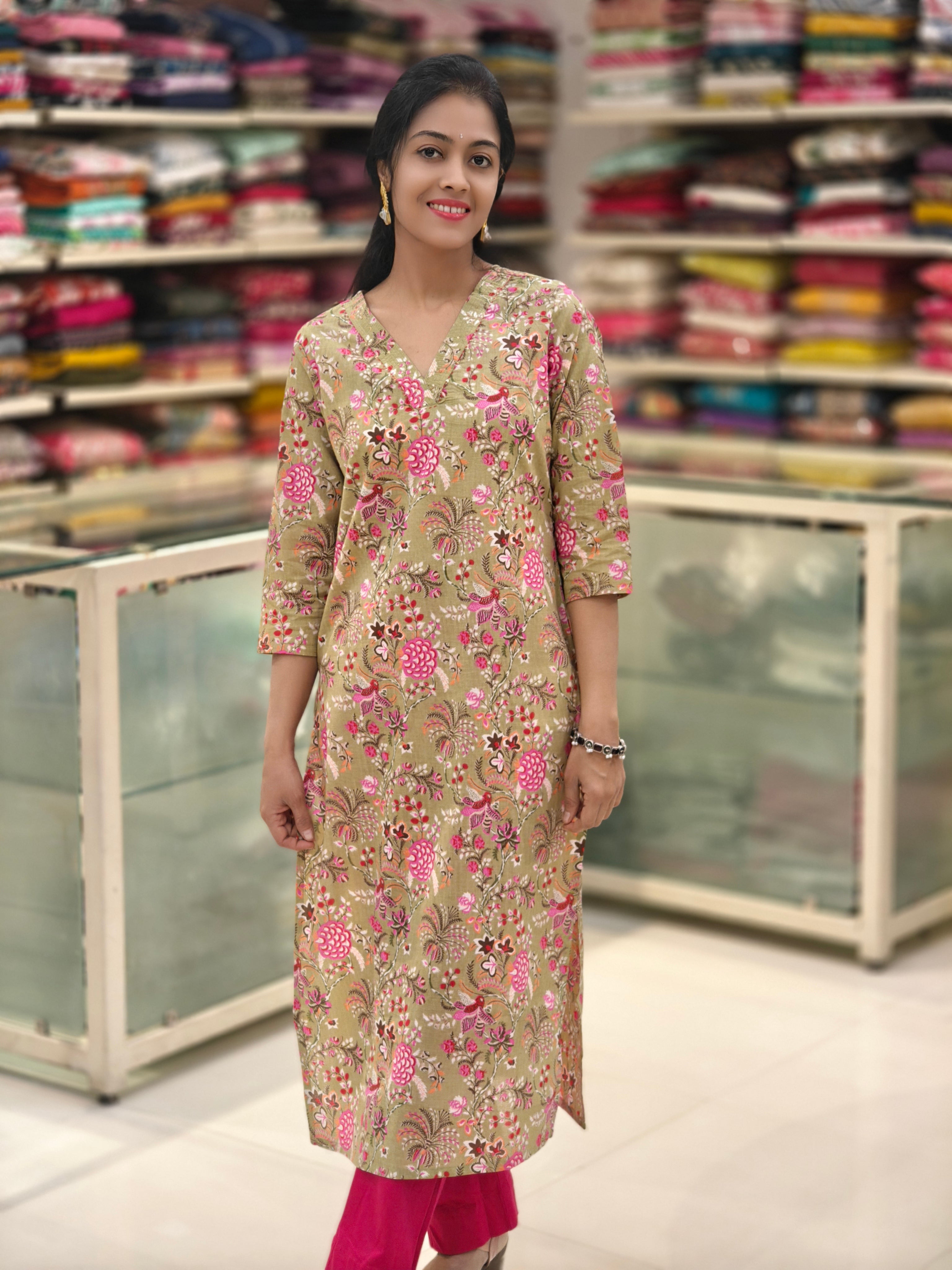 Pure Cotton Kurti 012758