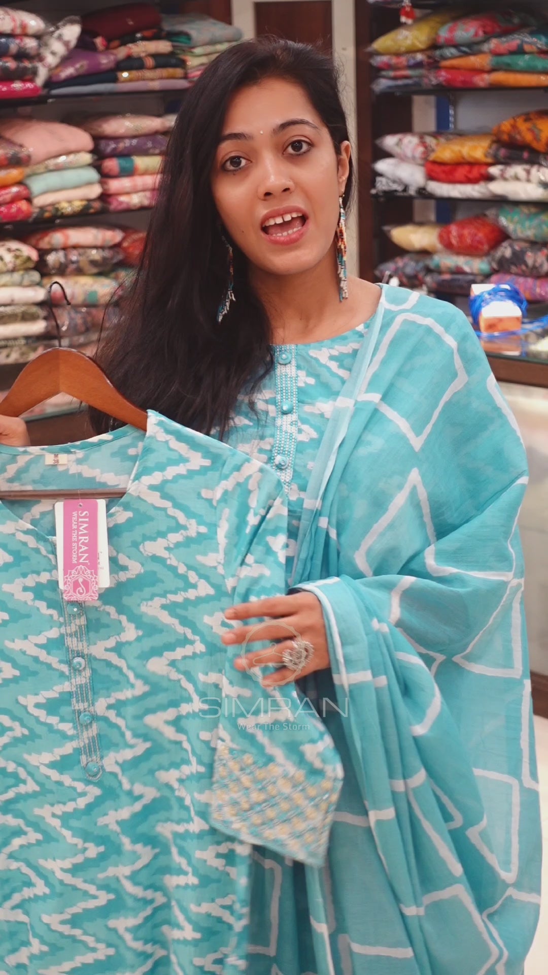 Elegant Pure Cotton Straight Top with Pant and Dupatta Set 011160