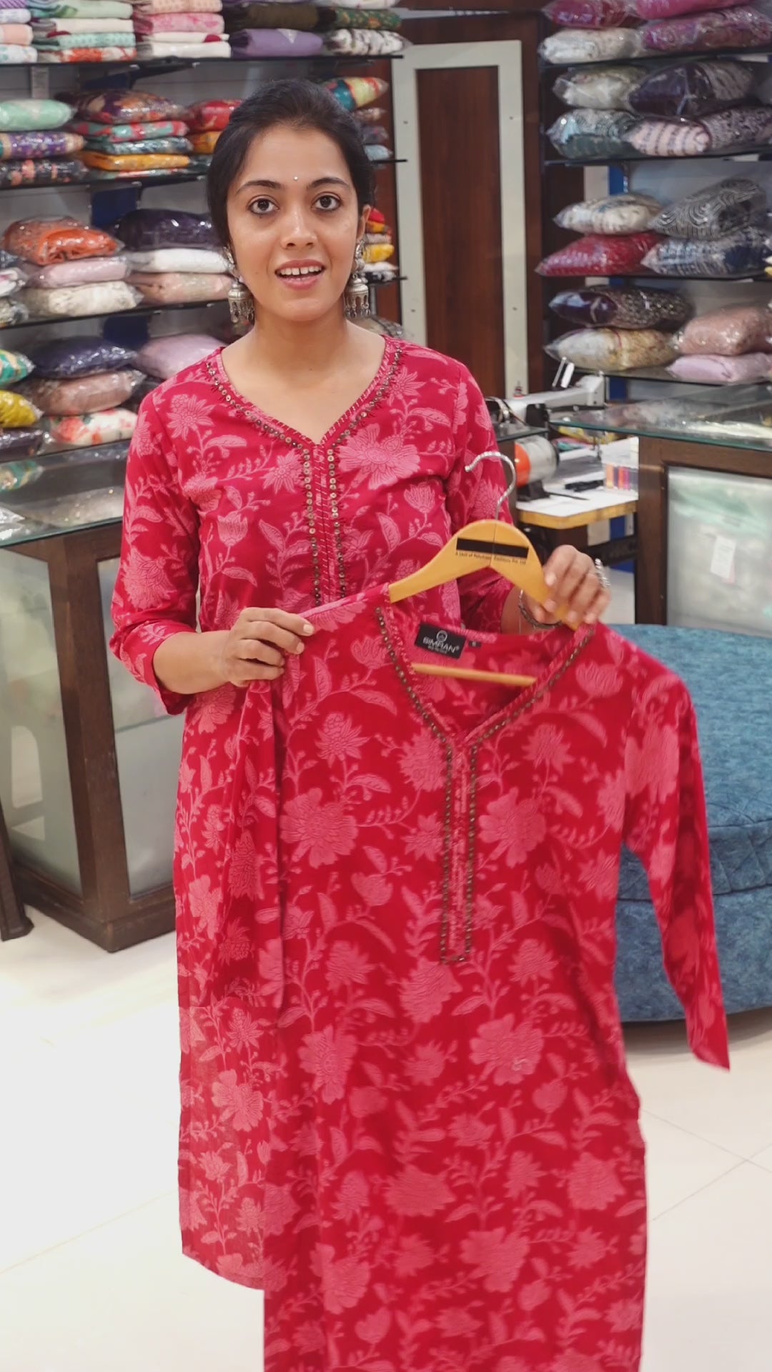 Majenta Pure Cotton Kurti 011493