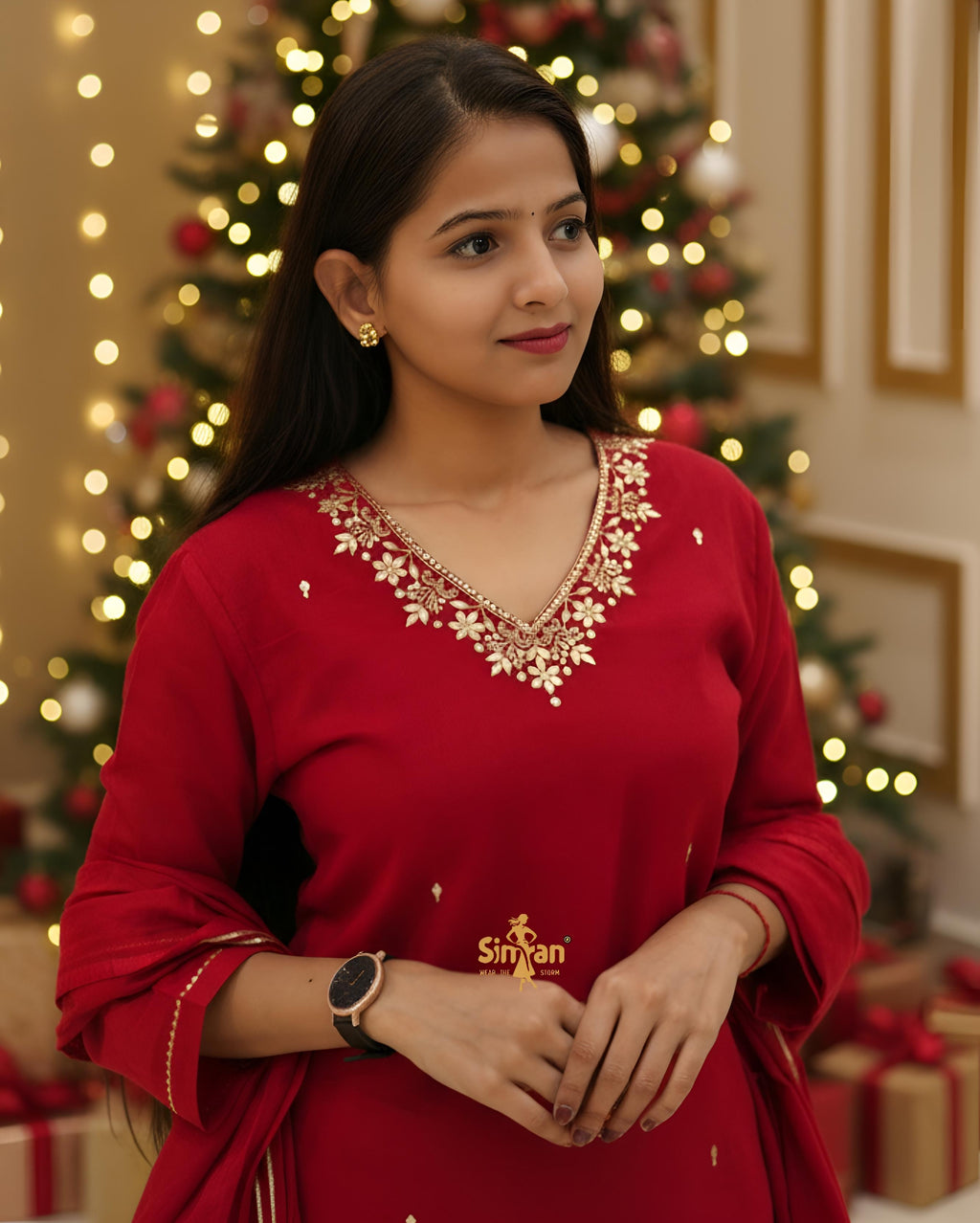 Pure Cotton Kurti Divider Dupatta Set 014730