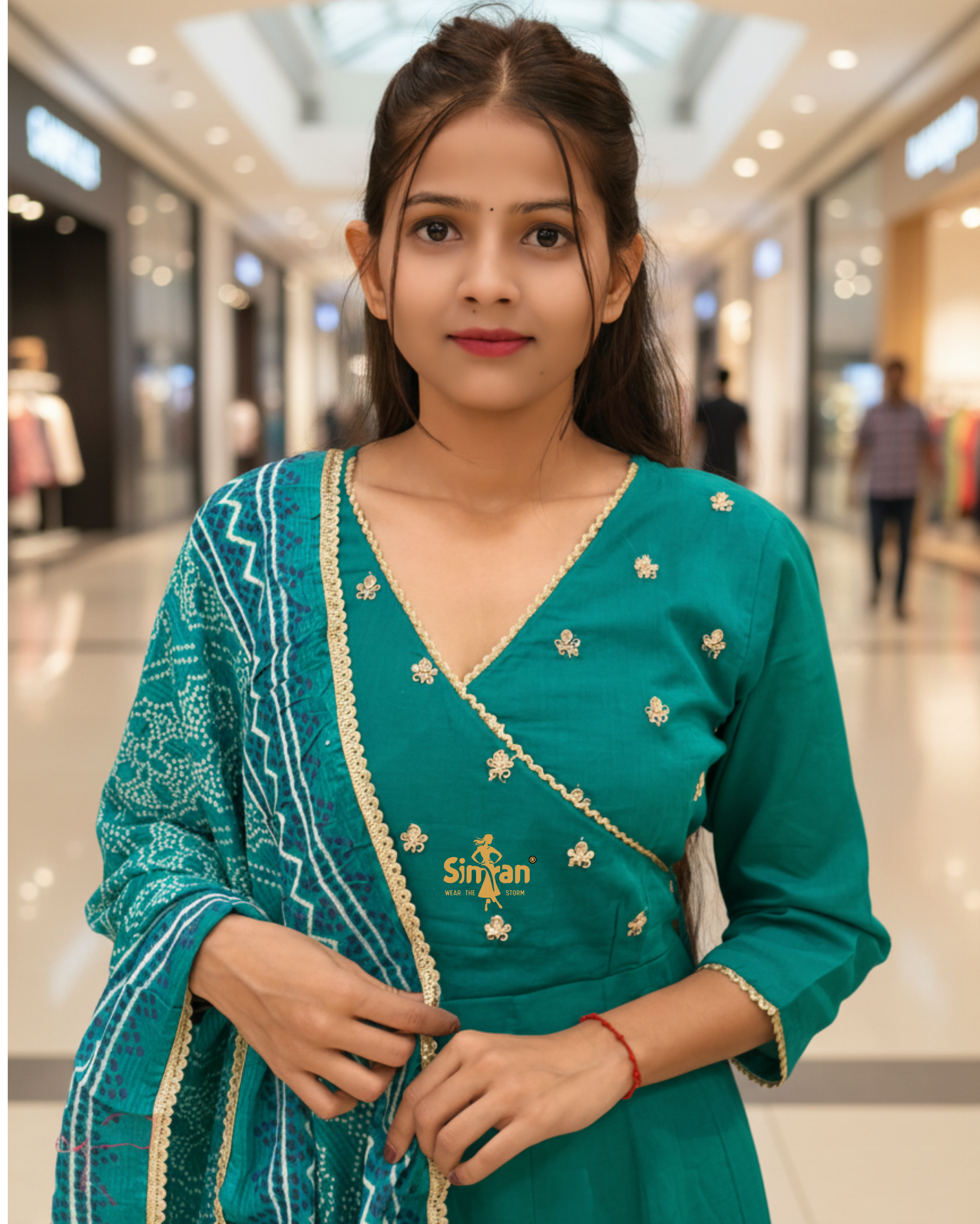 Cotton Kurti Pant Doria Dupatta Set 014741