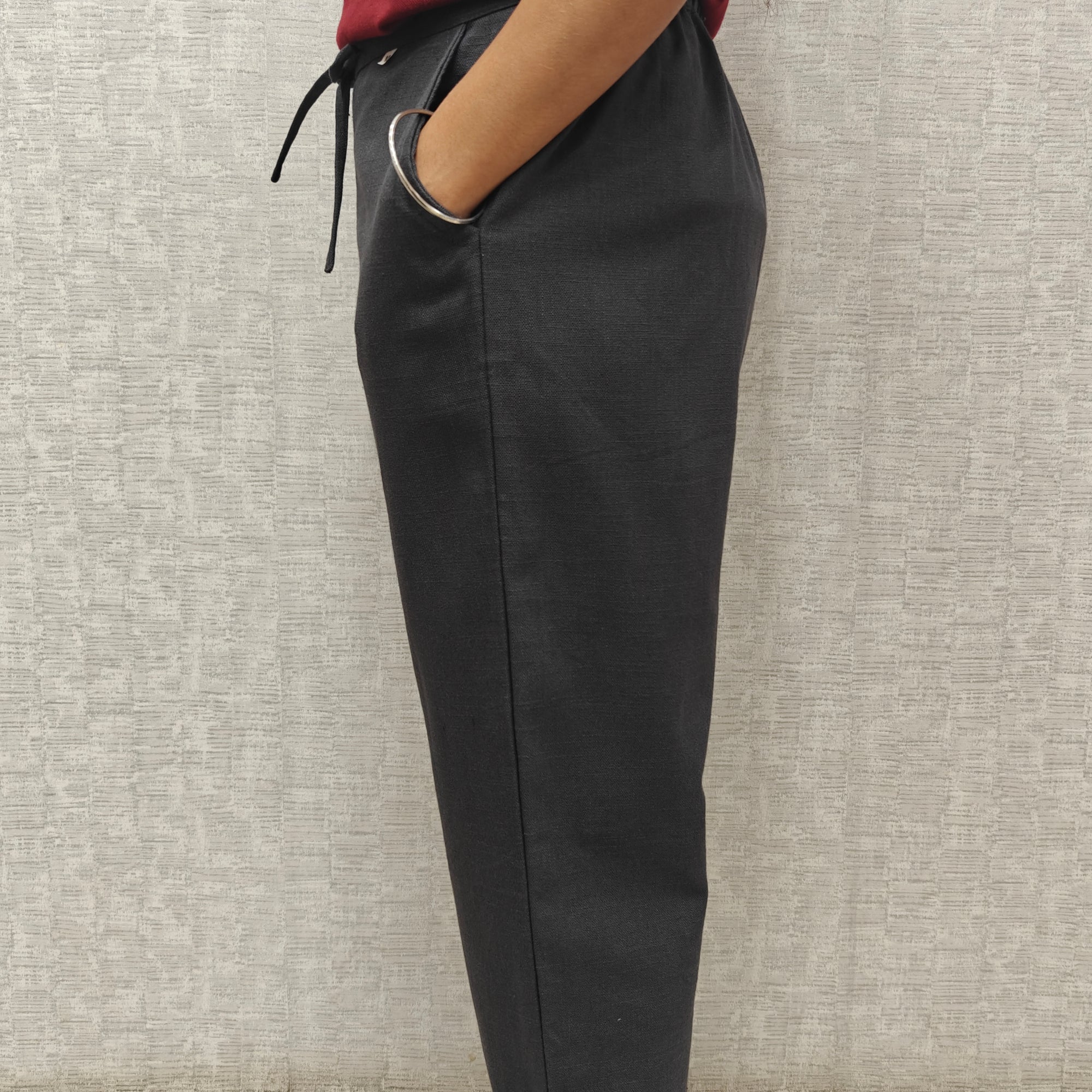 Linen Cotton Pants Grey 011600