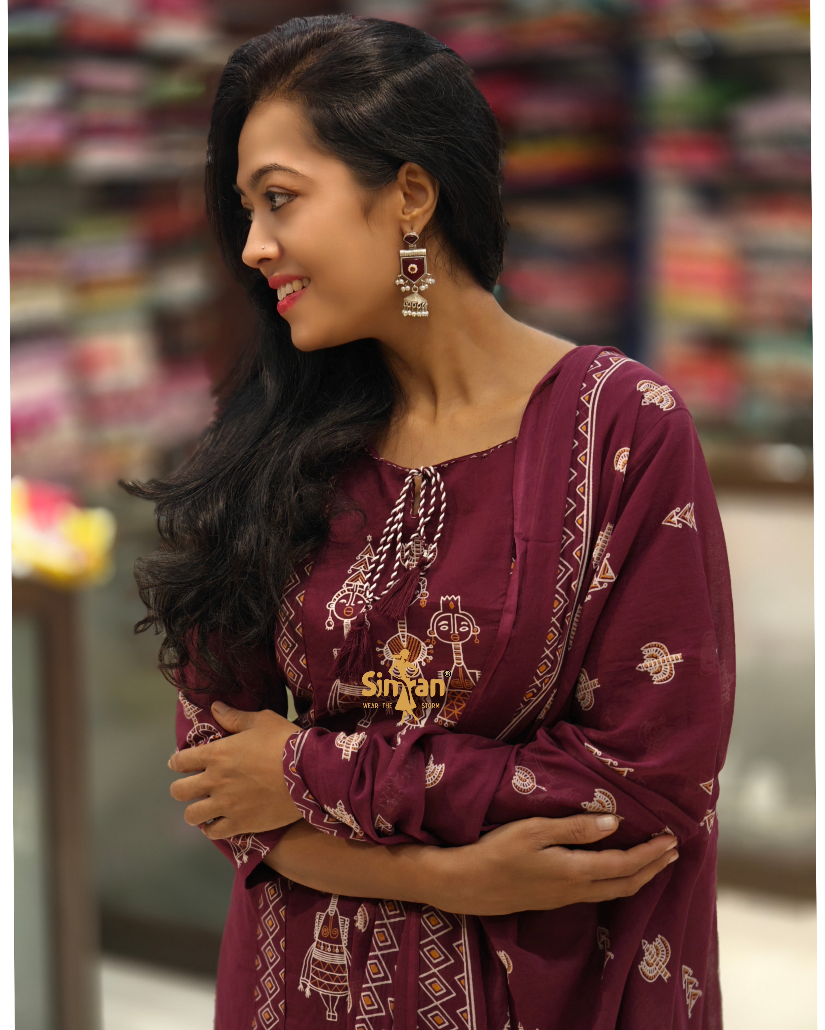 Pure Cotton  Kurti Plazo Dupatta Set 014354