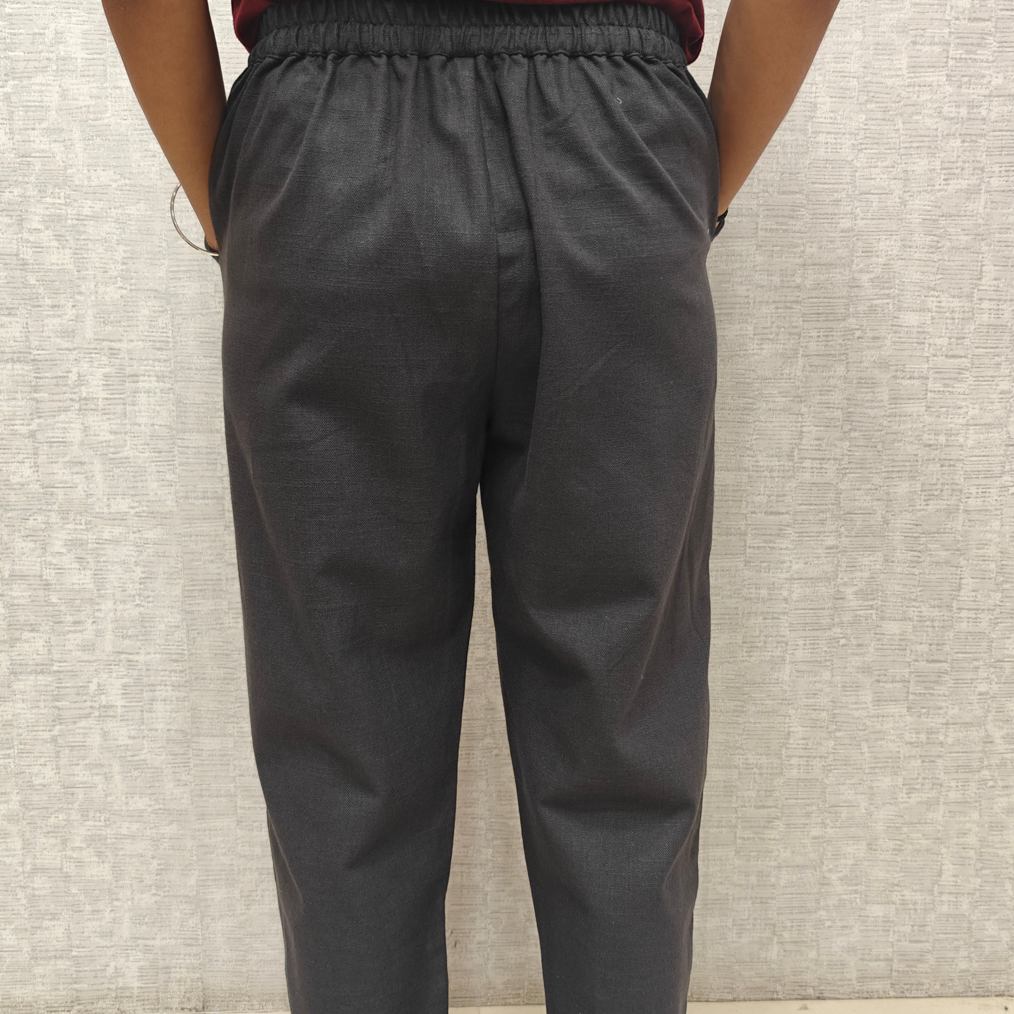 Linen Cotton Pants Grey 011600