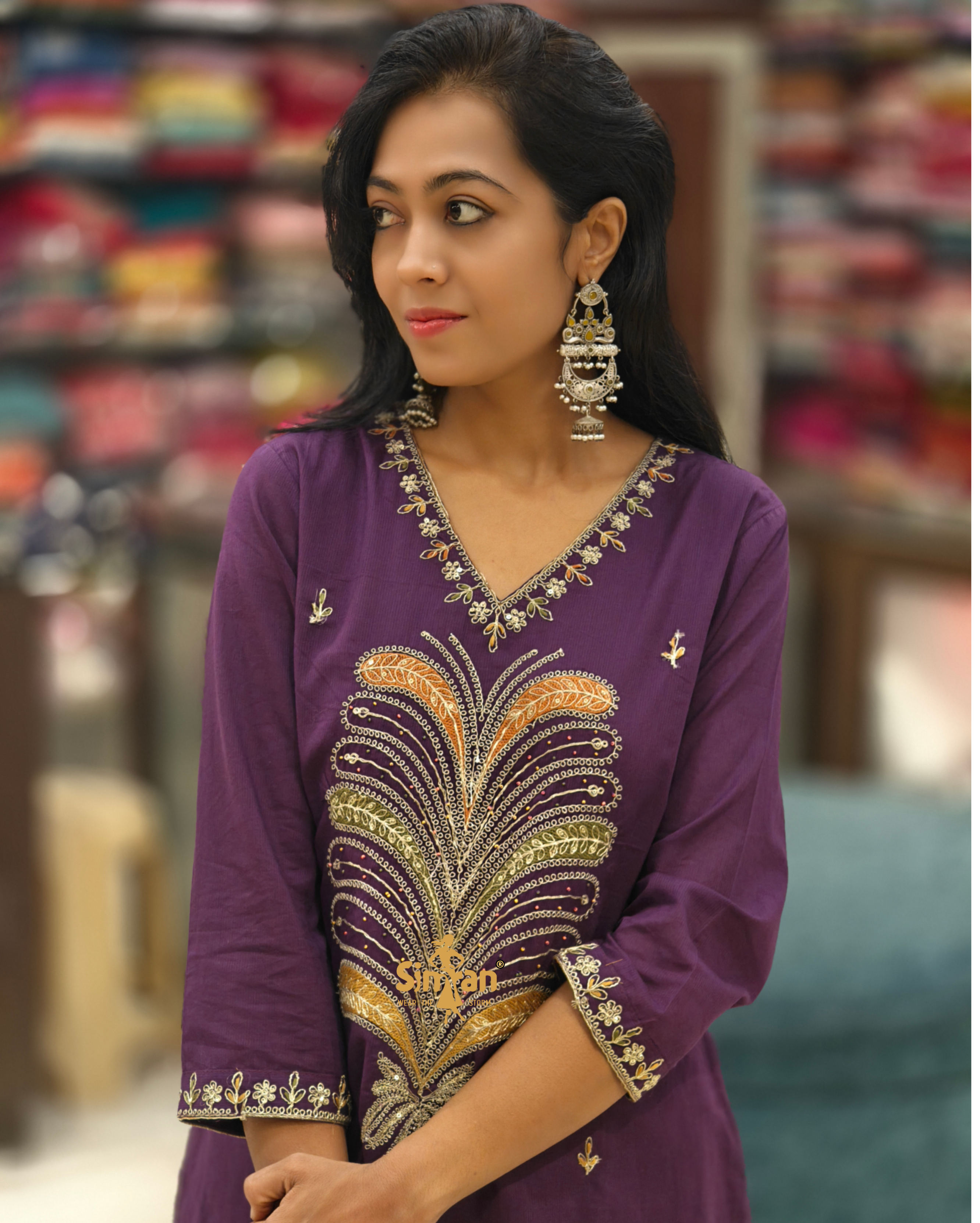 Pure Cotton Kurti Pant Dupatta Set 014500