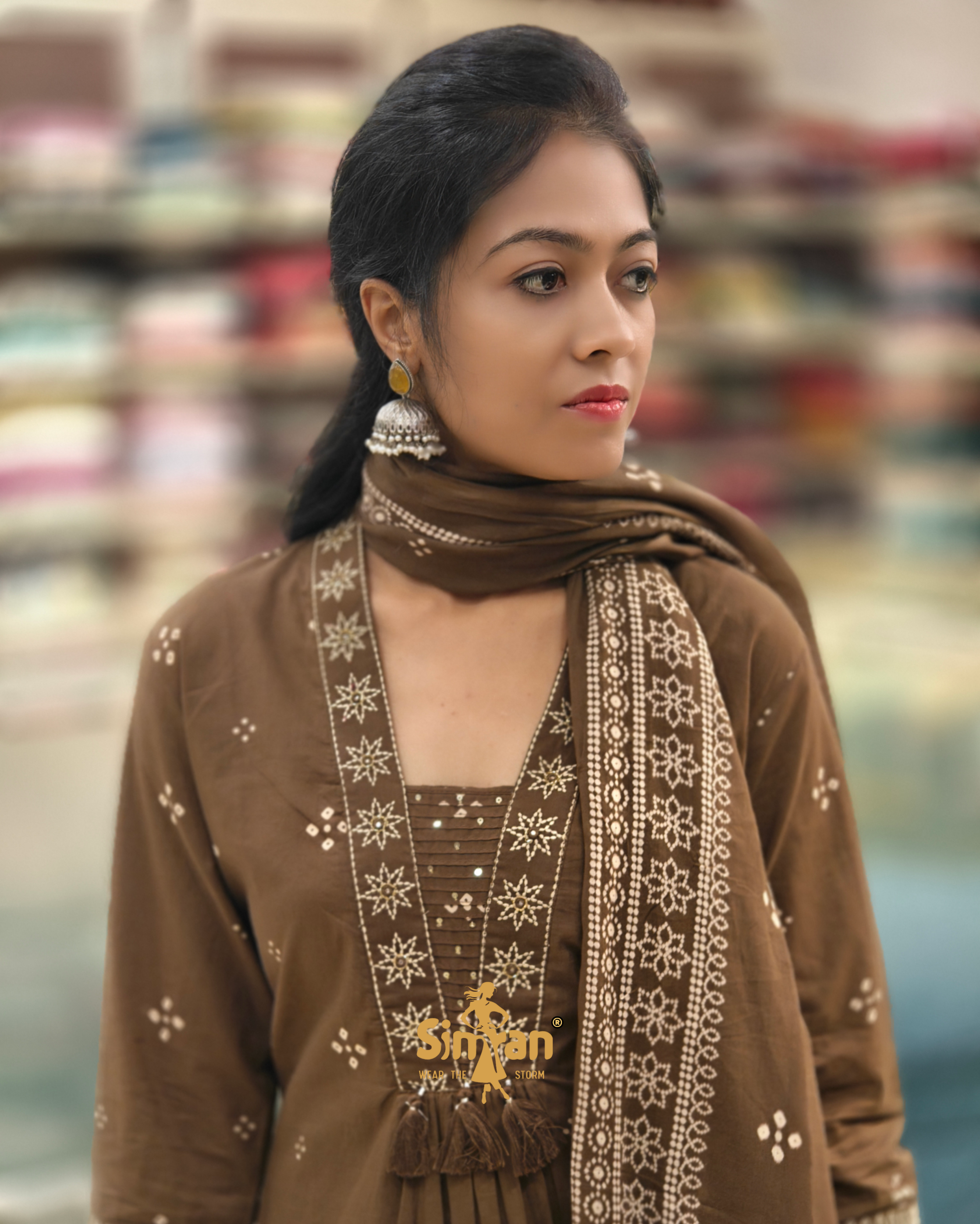 Pure Cotton  Kurti Pant Dupatta Set 014380