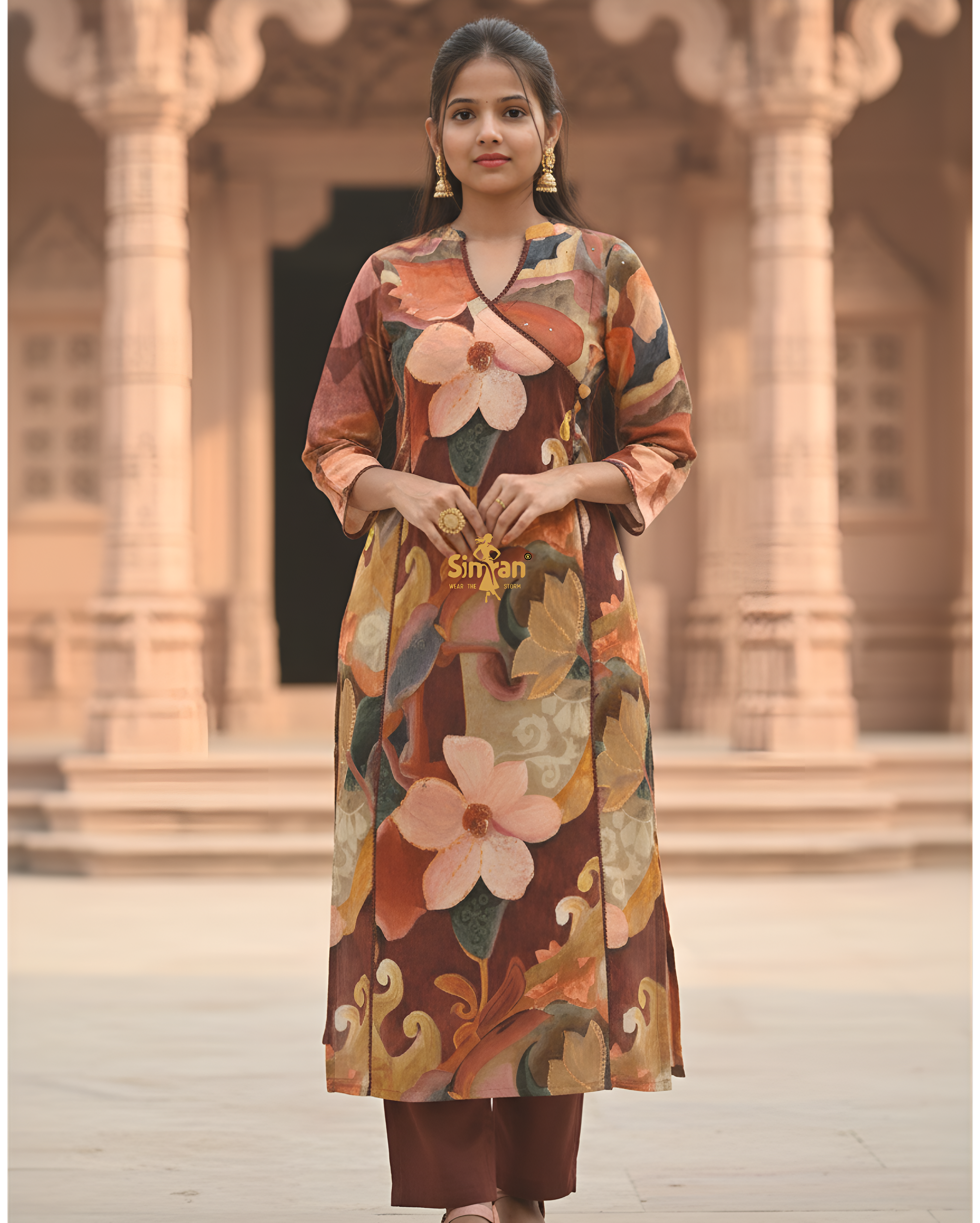 Pure Cotton  Kurti Pant Dupatta Set 014766