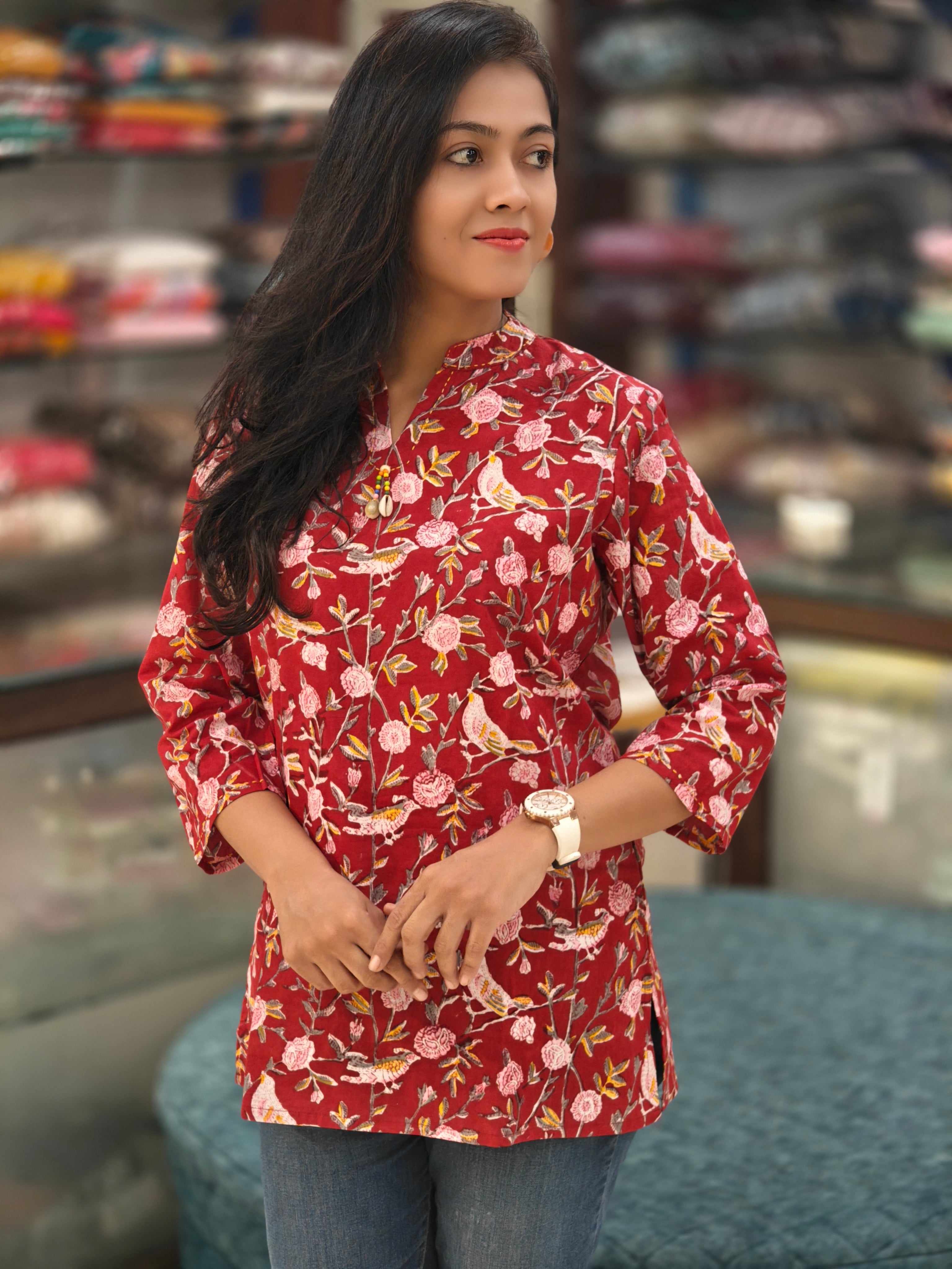 Pure Cotton Short Kurti 011582