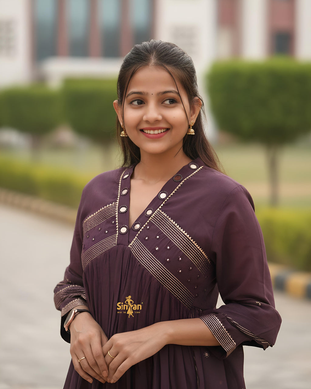 Pure Cotton Kurti Pant Dupatta Set 014756