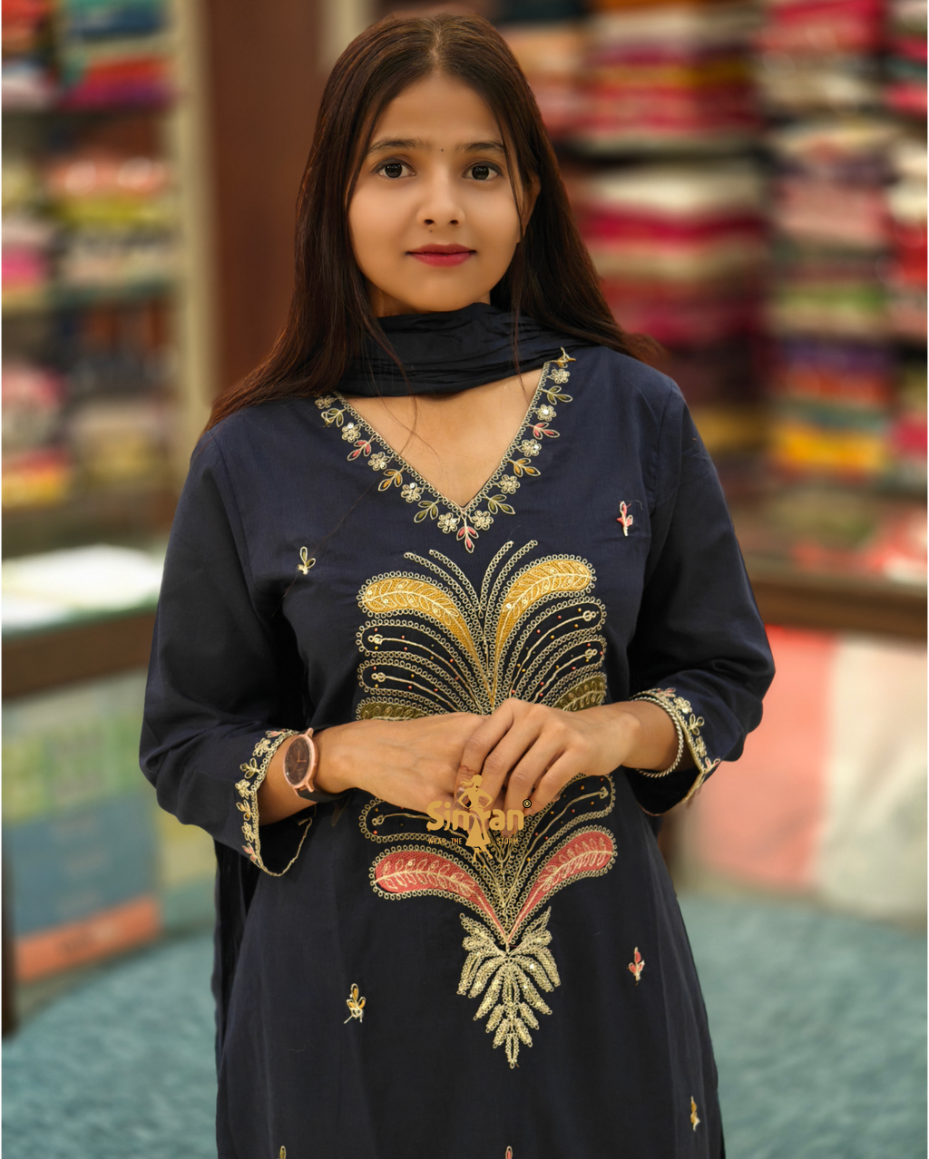 Kurti Pant Dupatta Set 014499