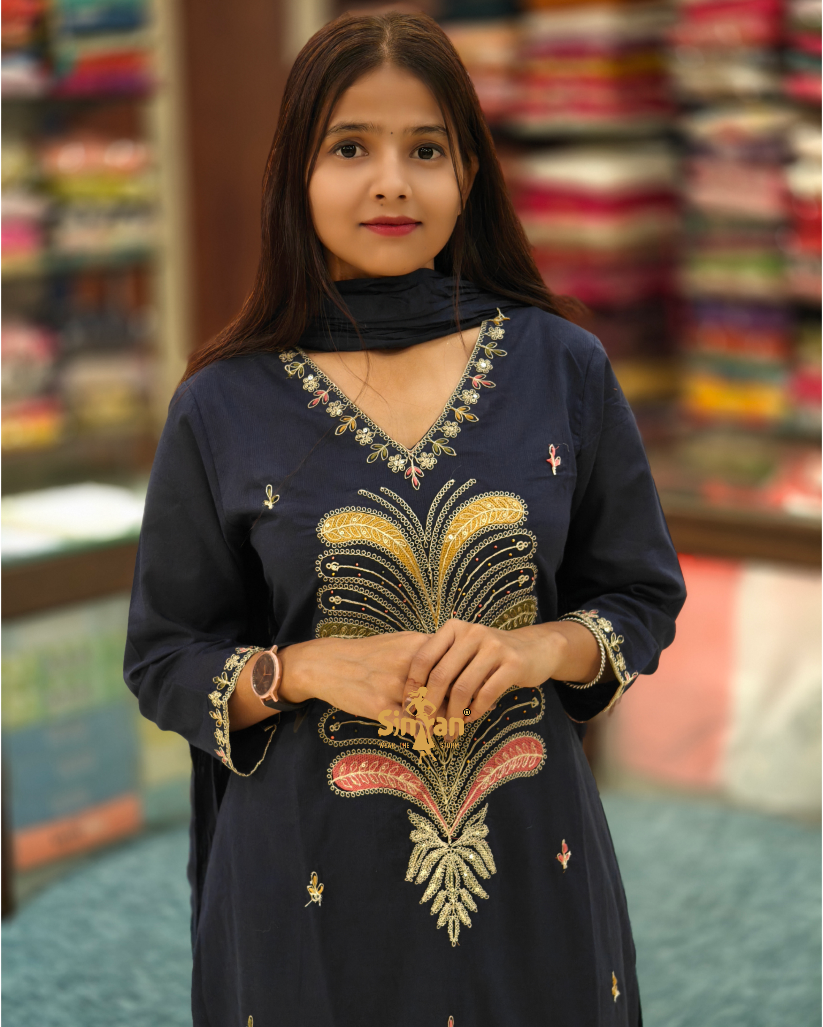 Kurti Pant Dupatta Set 014499