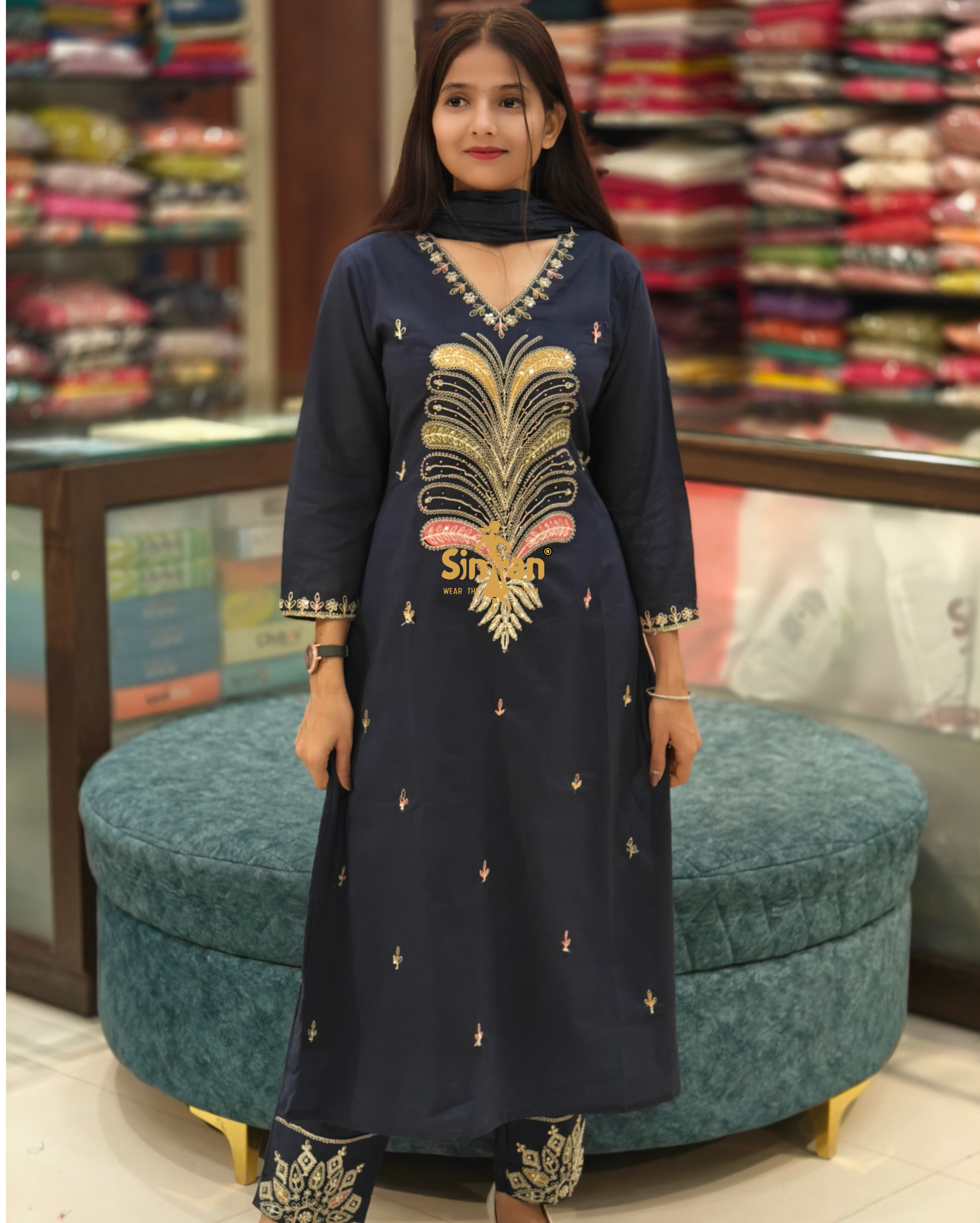 Kurti Pant Dupatta Set 014499