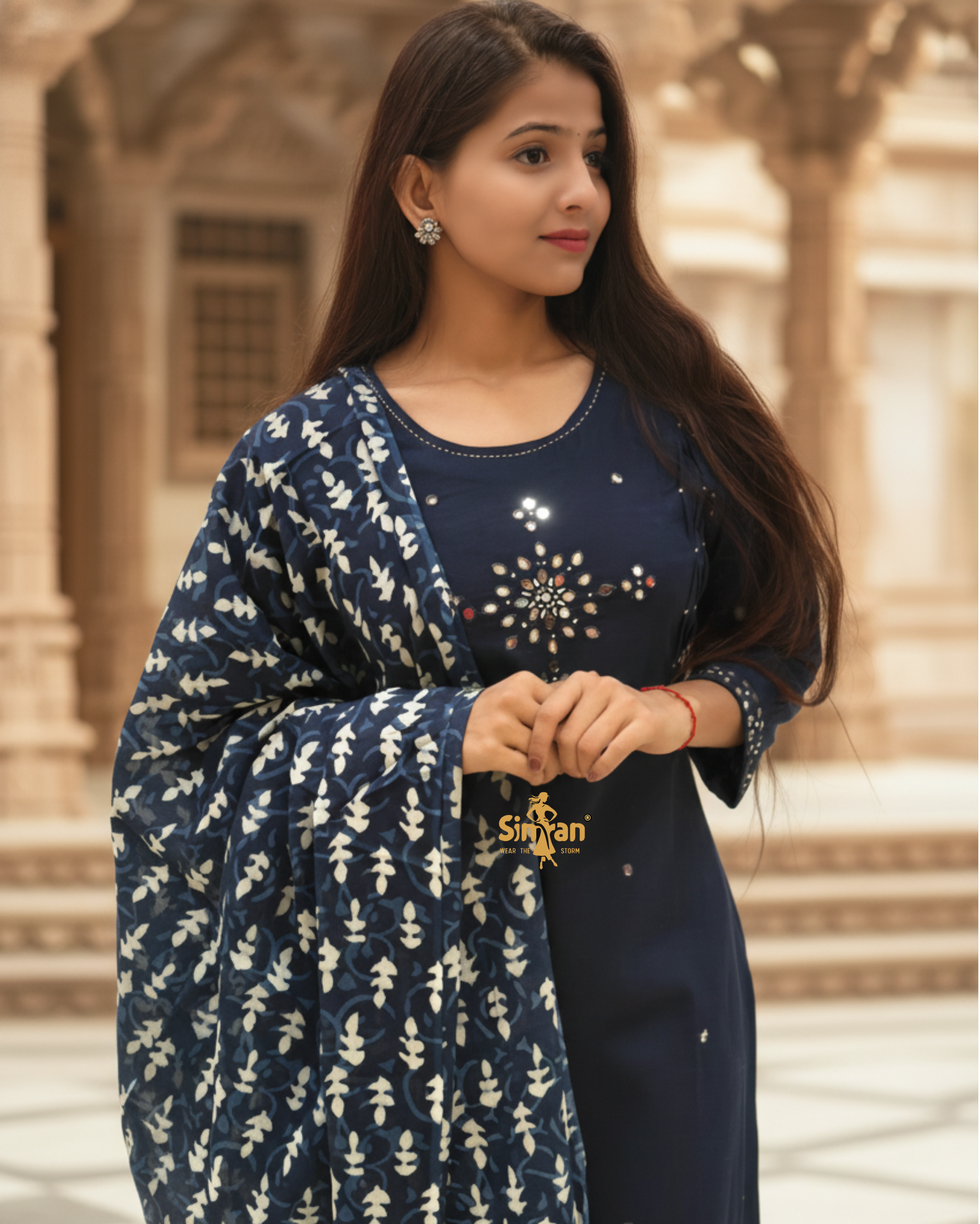 Kurti Pant Dupatta Set 014735