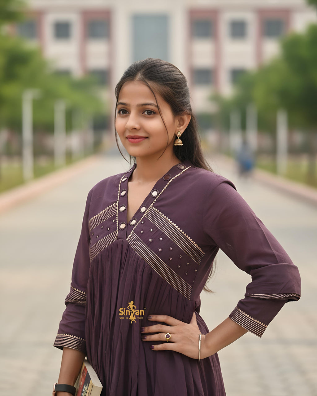 Pure Cotton Kurti Pant Dupatta Set 014756